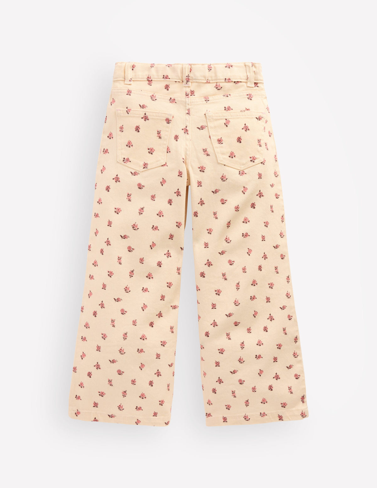 Jeans mit weitem Bein-Naturweiß Kleines Blumenmuster - Image 2