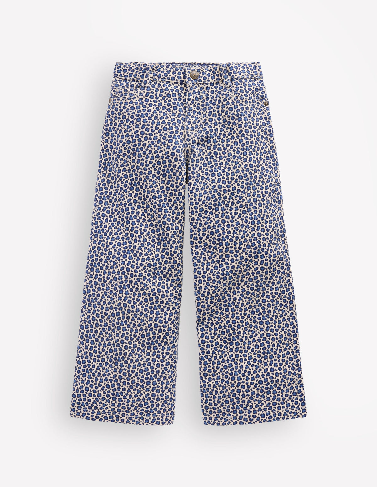 Wide Leg Jeans-Calico White/ Blue Leopard-1