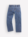 Gerade Jeans mit aufgesetzten Taschen-Herzen