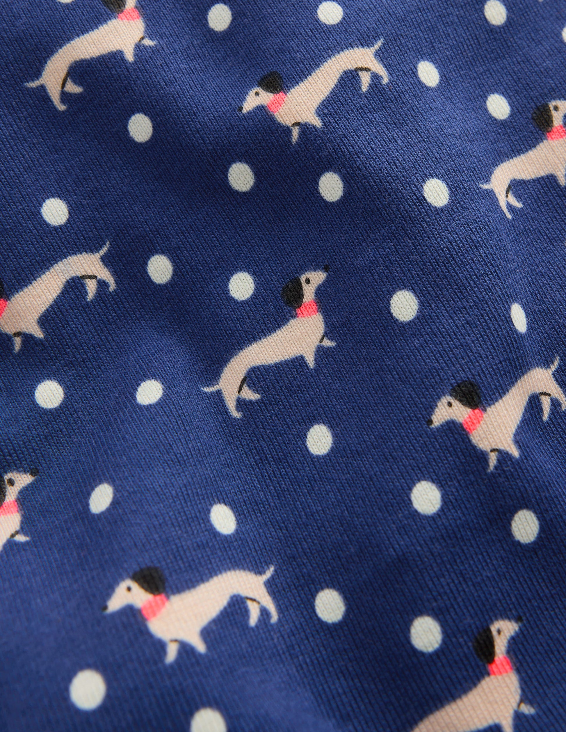 Pyjama phosphorescent douillet-Chien à pois bleu-3