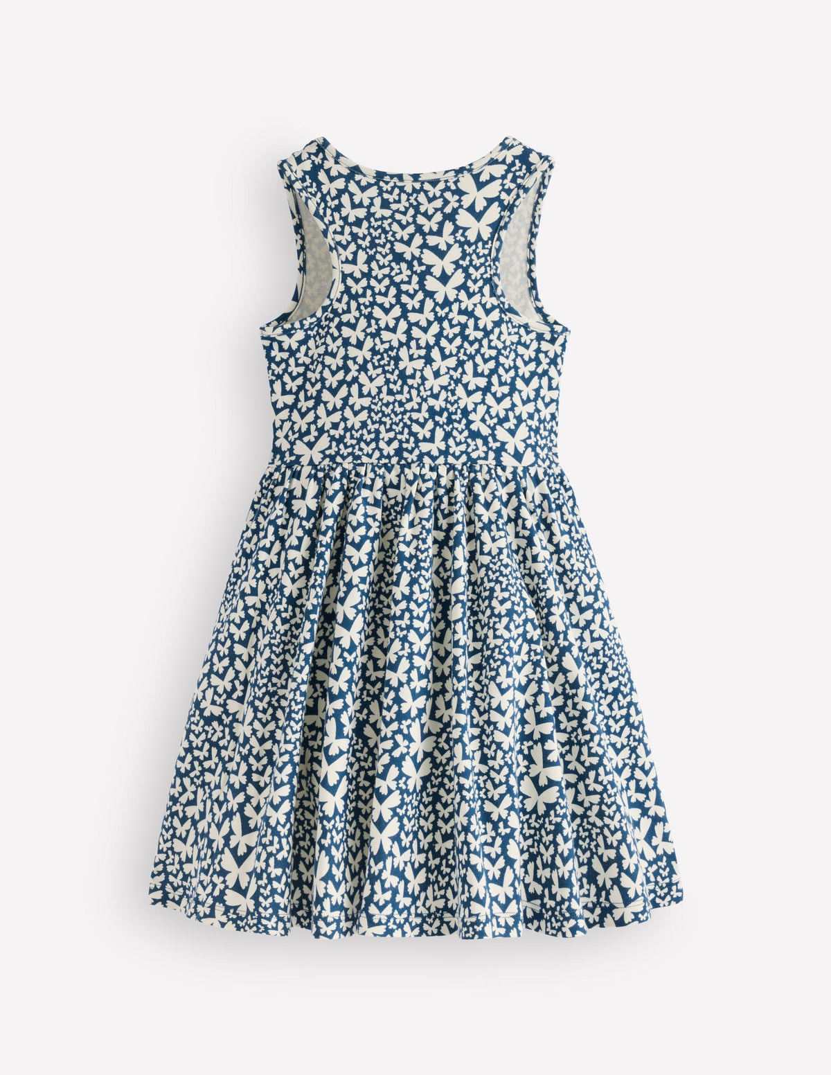 Tellerkleid aus Jersey-Blau Schmetterling-2