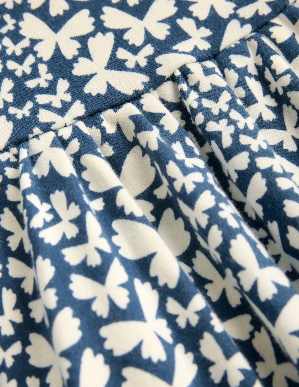 Tellerkleid aus Jersey-Blau Schmetterling - Image 3