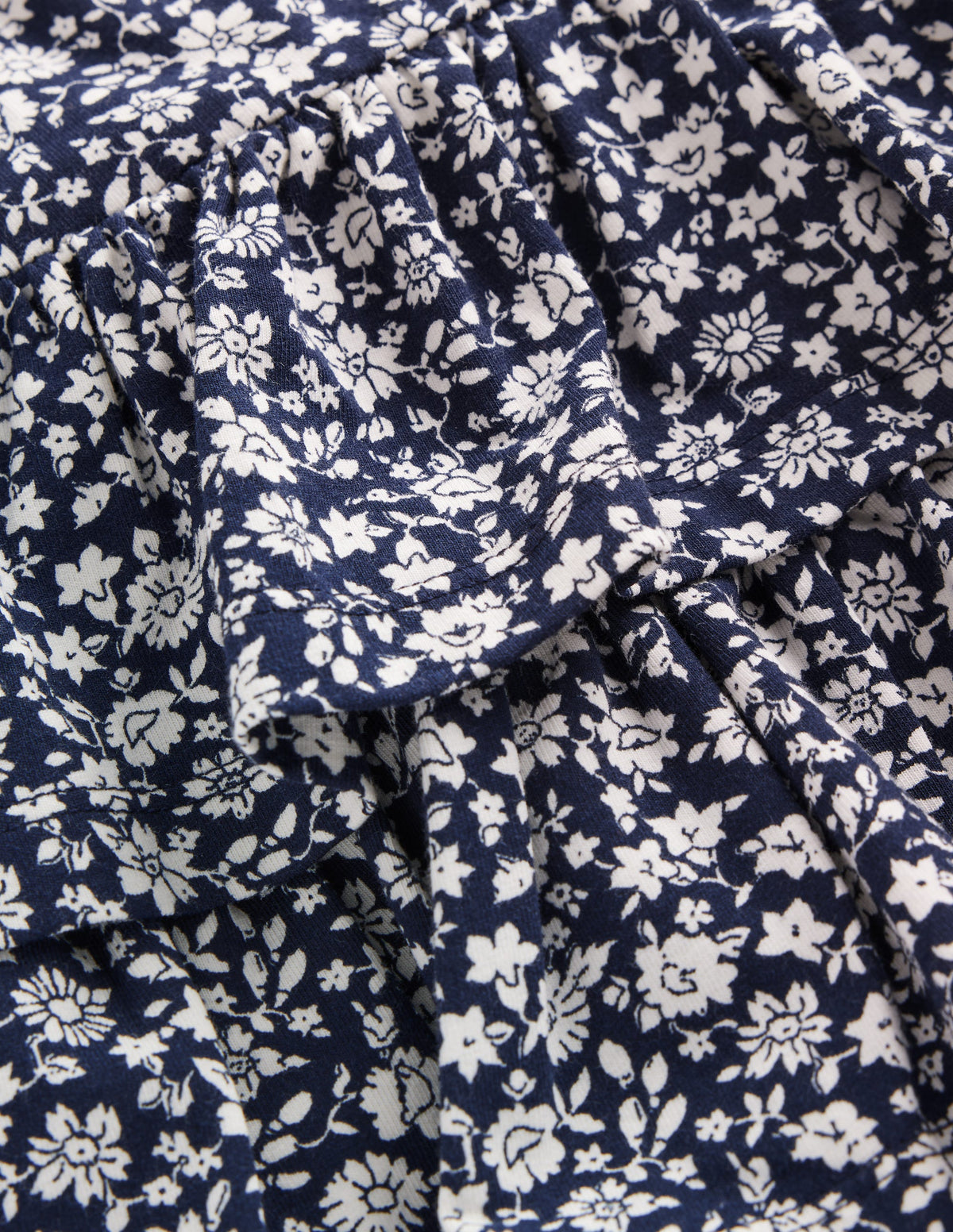Cora RaRa Jerseykleid-Blau Kleines Blütenmuster - Image 3