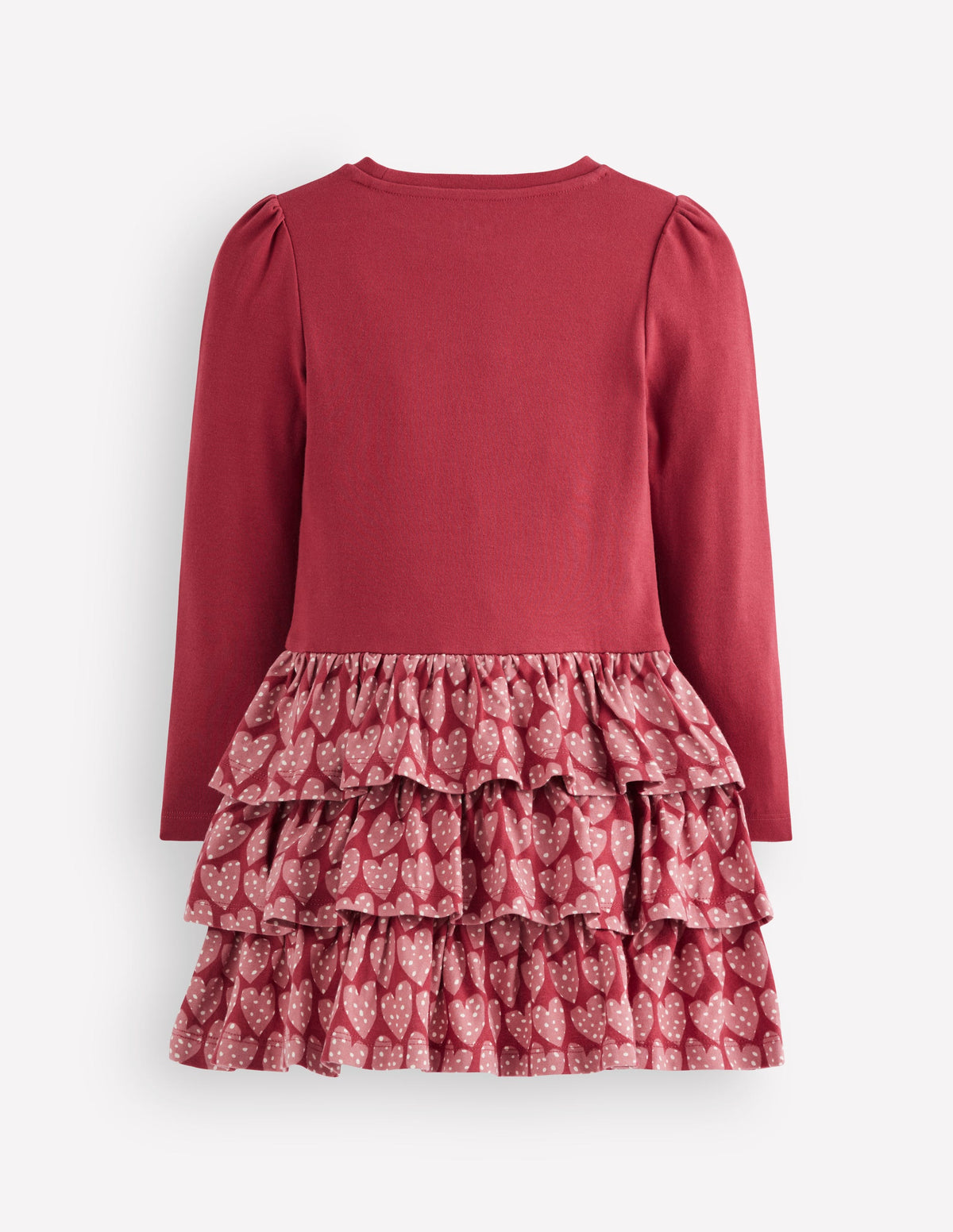 Cora RaRa Jerseykleid-Granatapfelrot Gepunktete Herzen - Image 2