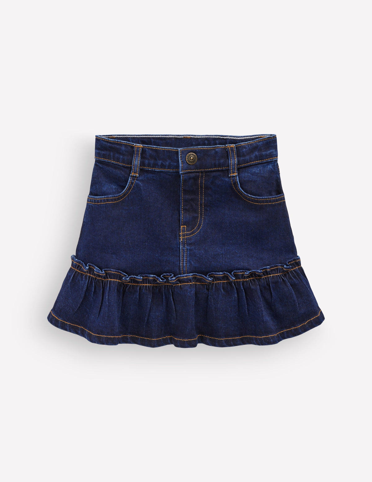 Jeansrock mit Rüschensaum-Dunkle Waschung - Image 4