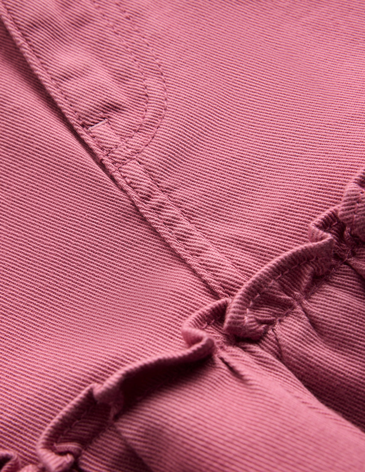 Jeansrock mit Rüschensaum-Rosa Heide-3
