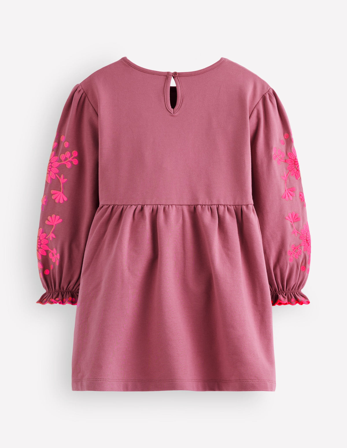 Kleid mit bestickten Ärmeln-Orchideenrosa - Image 2