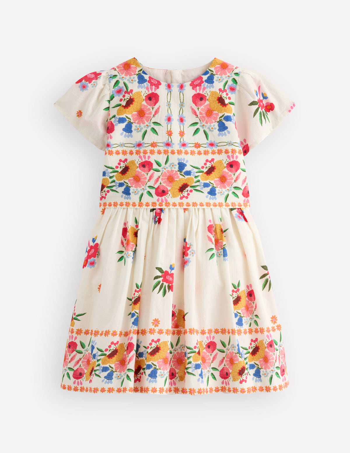 Hübsches Kleid im Cape-Style-Bunt Vintage Blumenmuster - Image 1
