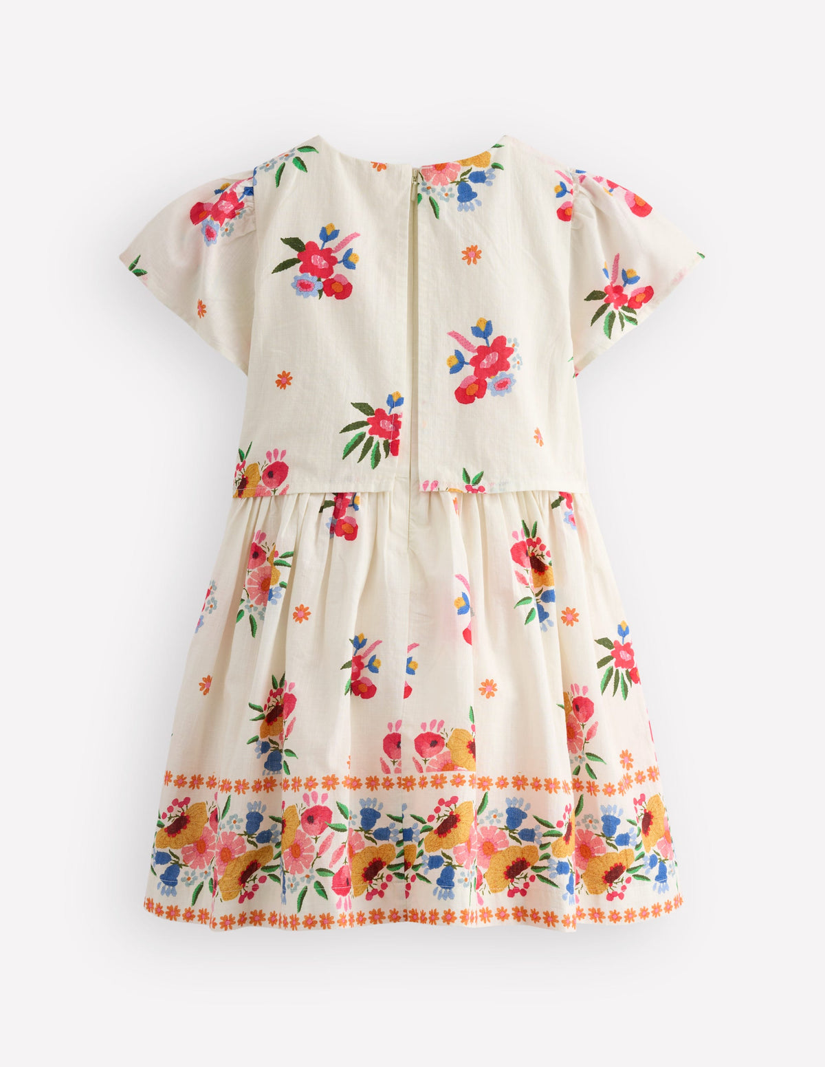 Hübsches Kleid im Cape-Style-Bunt Vintage Blumenmuster - Image 2