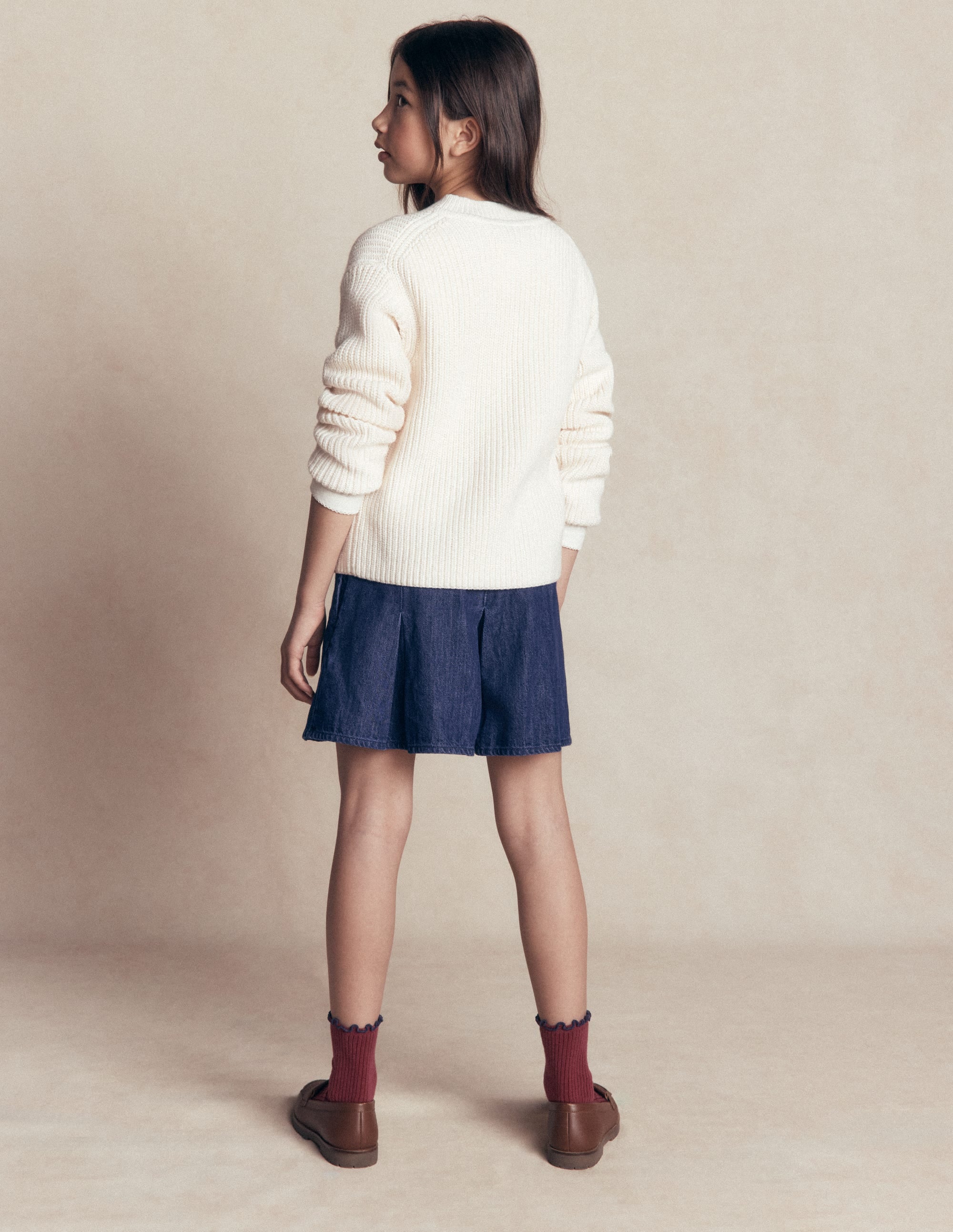 Plissierter Skort-Heller Used Look - Image 3
