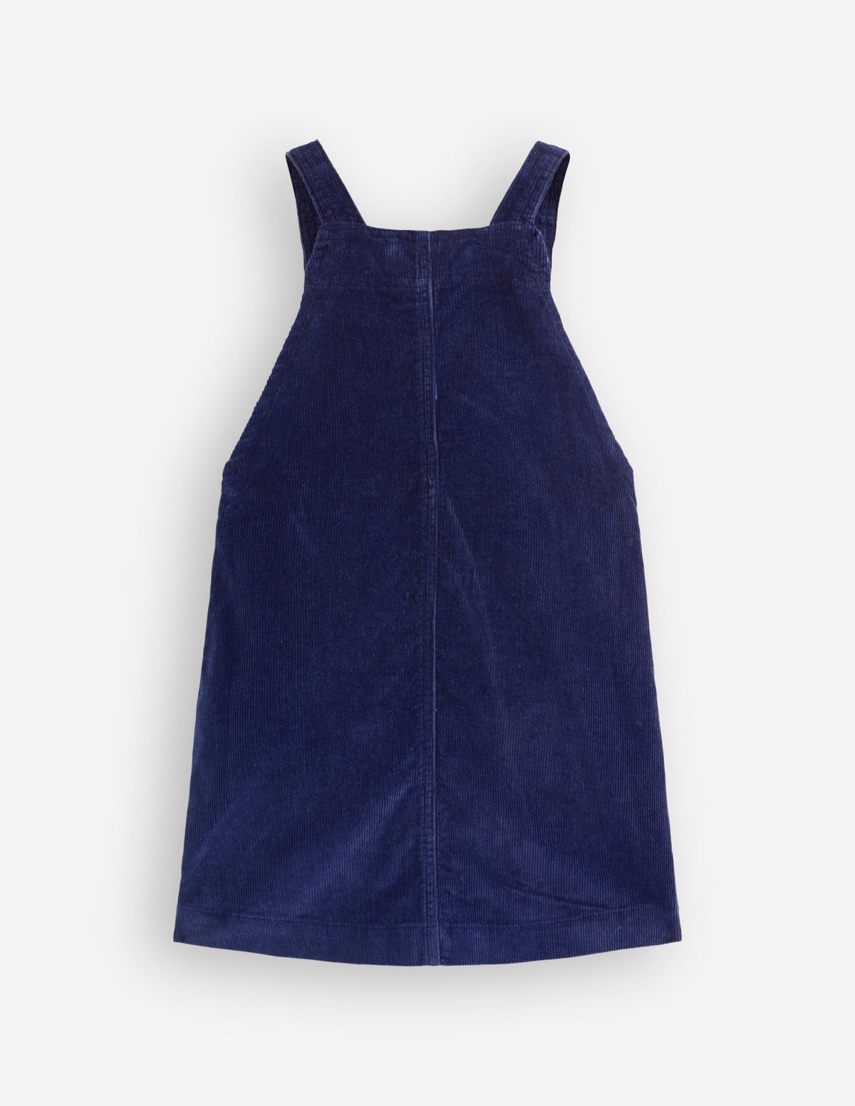 Robe salopette trapèze Adeline-Velours côtelé bleu marine - Image 2