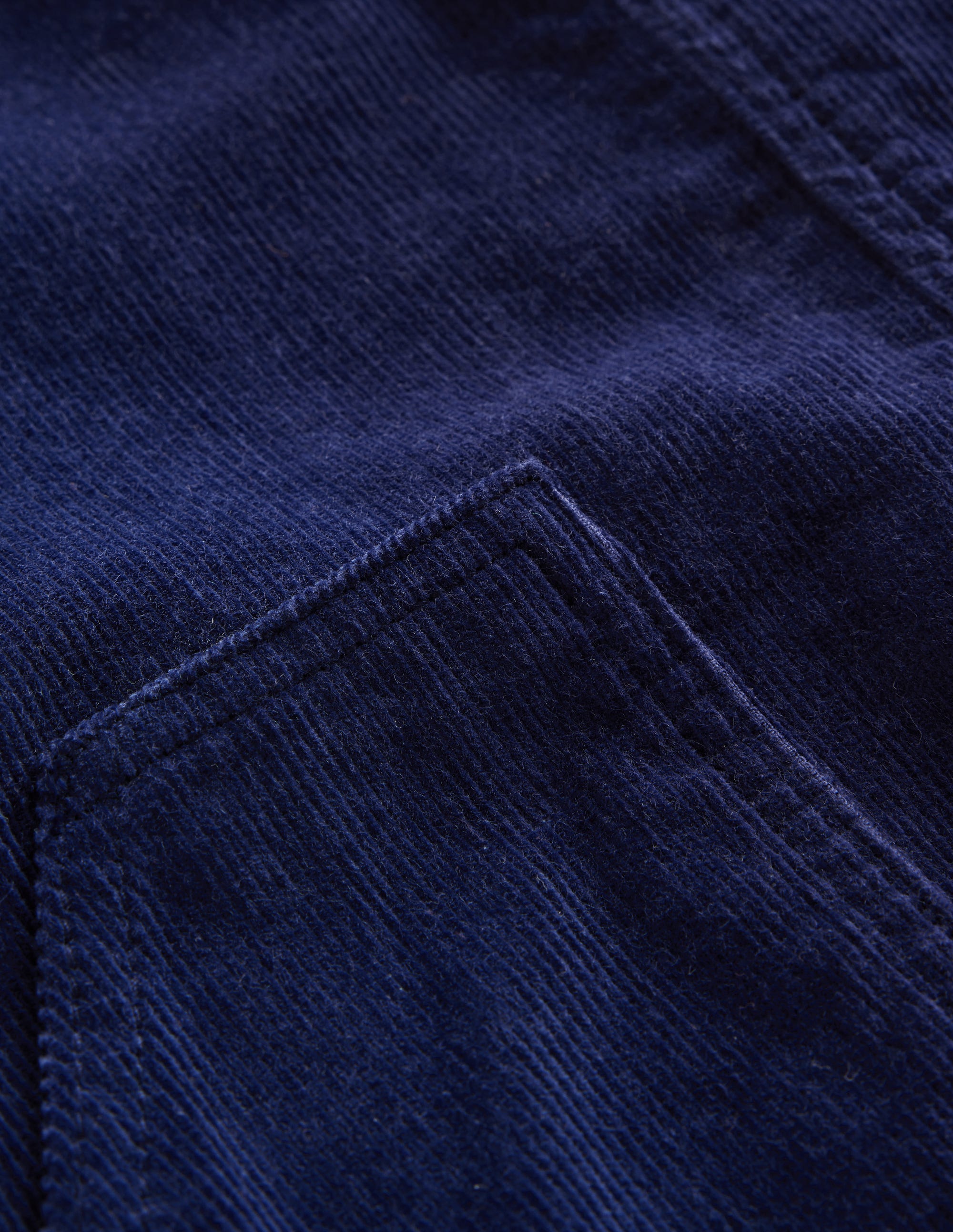 Robe salopette trapèze Adeline-Velours côtelé bleu marine - Image 3