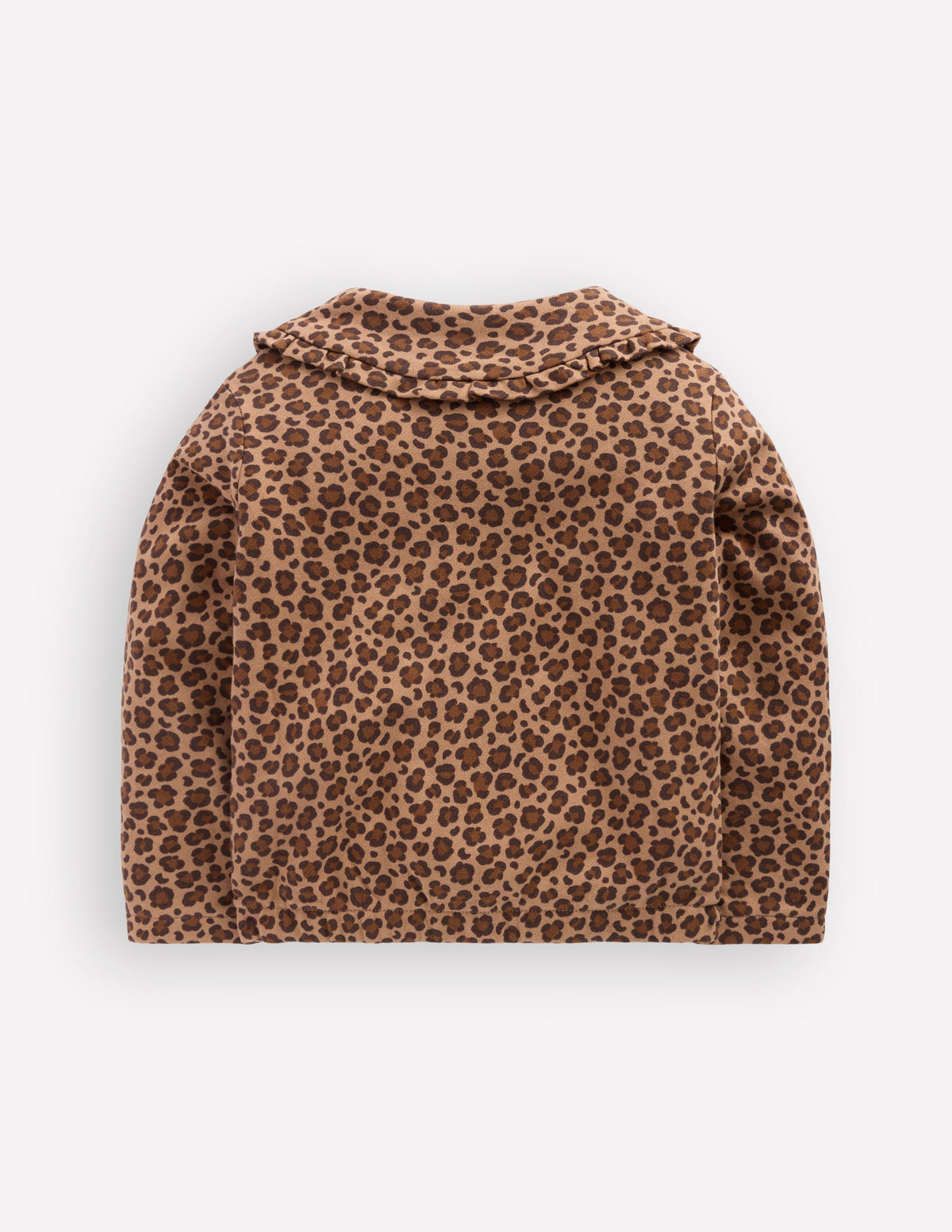 Top zippé doublé de polaire-Léopard marron chocolat au lait-4