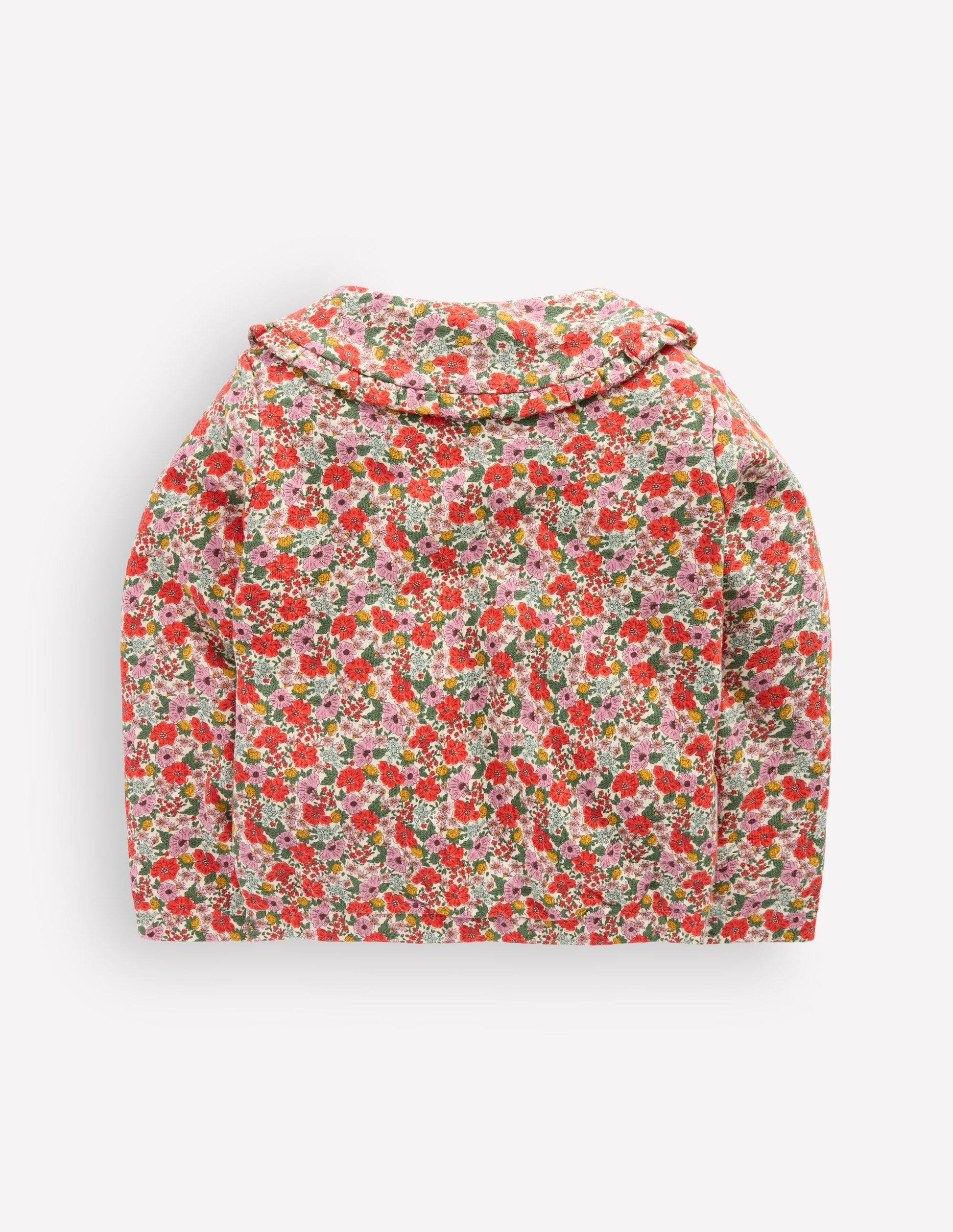 Jacke mit Fleecefutter und Reißverschluss-Blumenmuster-2