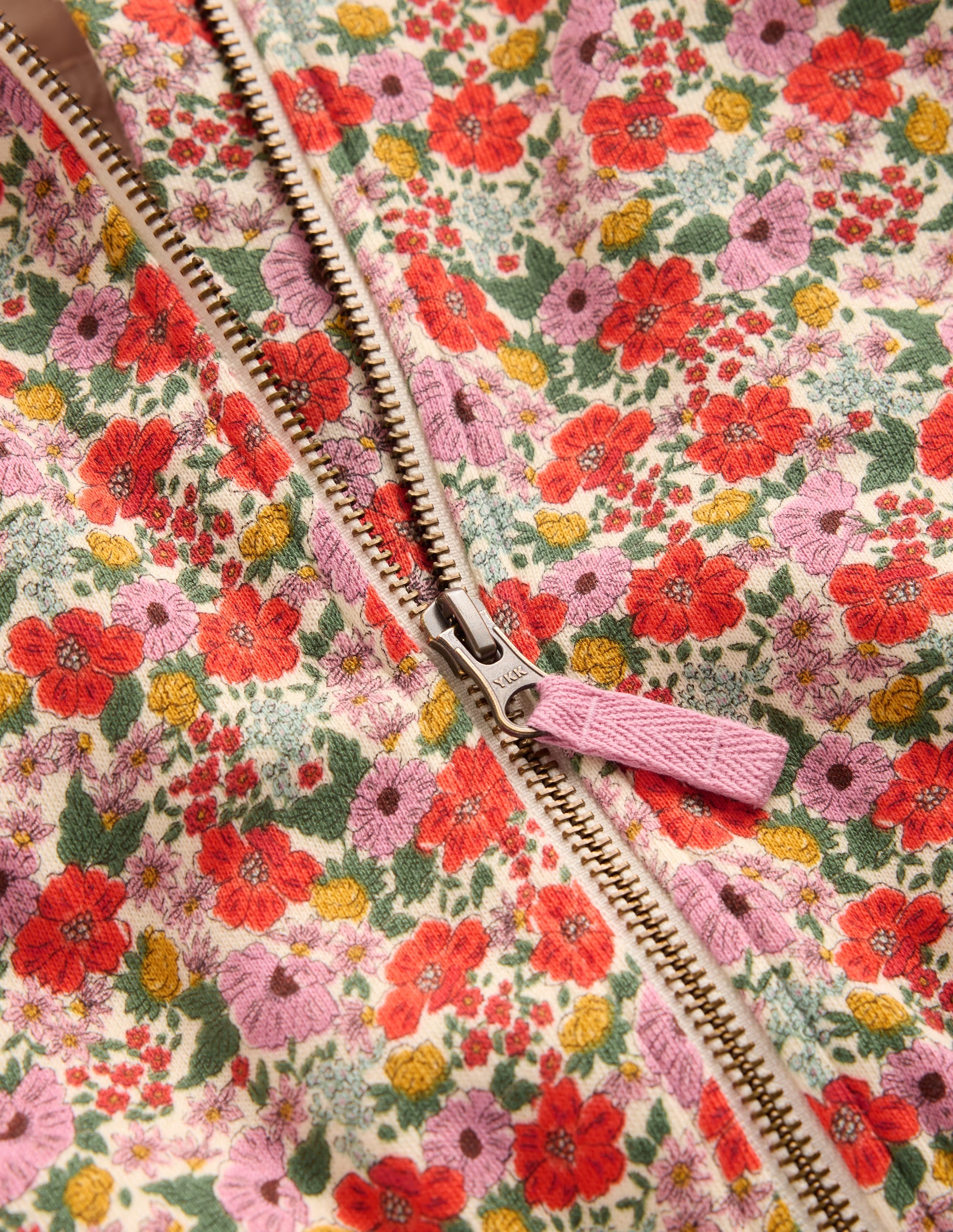Jacke mit Fleecefutter und Reißverschluss-Blumenmuster - Image 3
