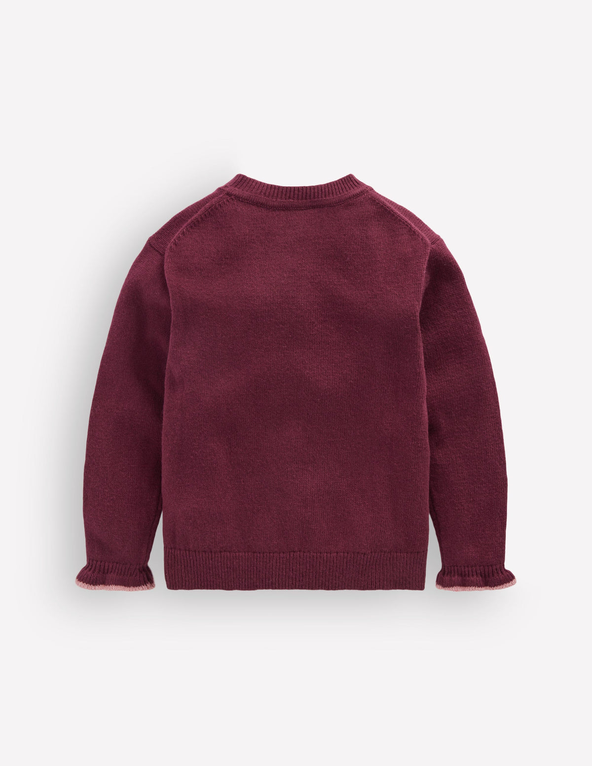 Strickjacke mit Rüschen für jeden Tag-Dunkelviolett-4