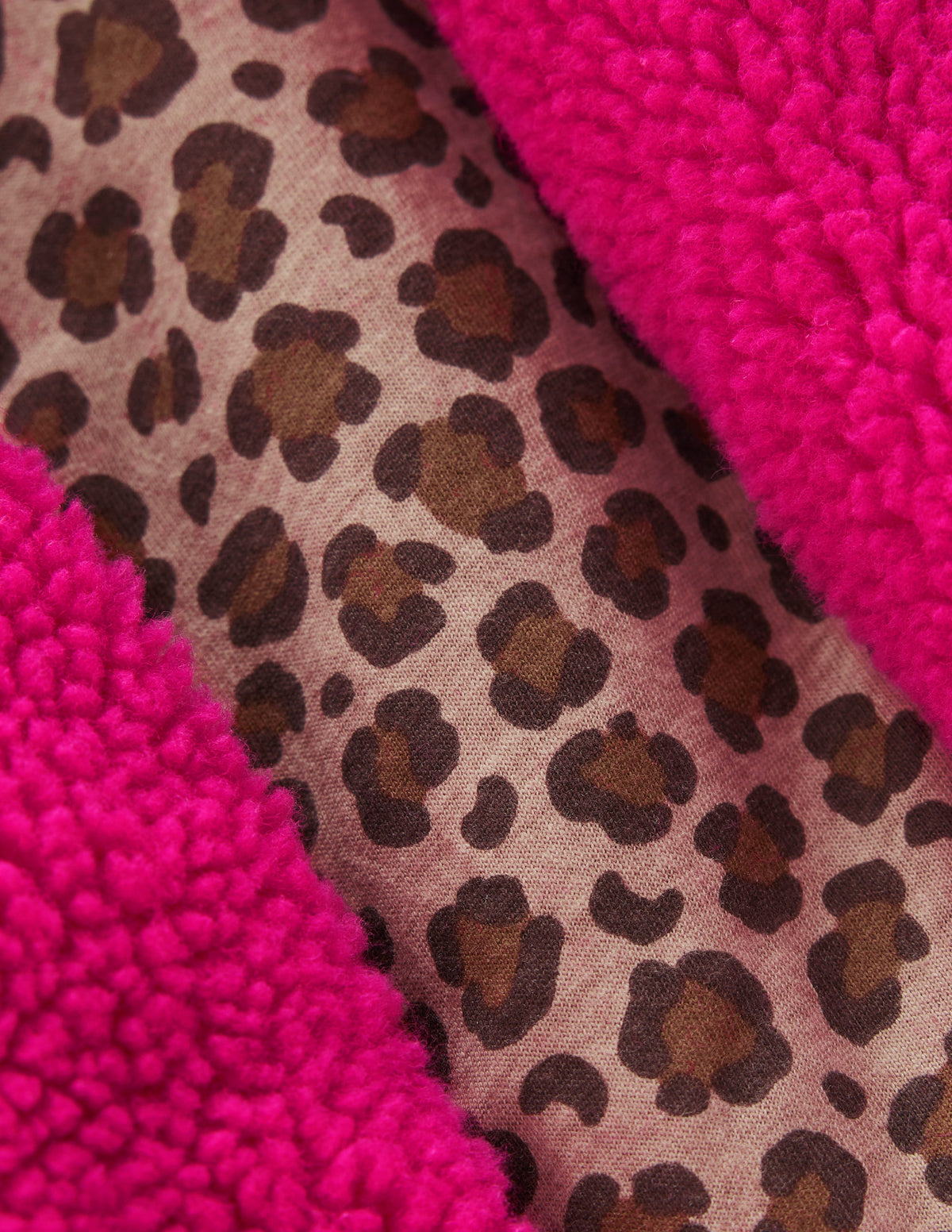 Sweat zippé décontracté en borg-Violet fuchsia - Image 5