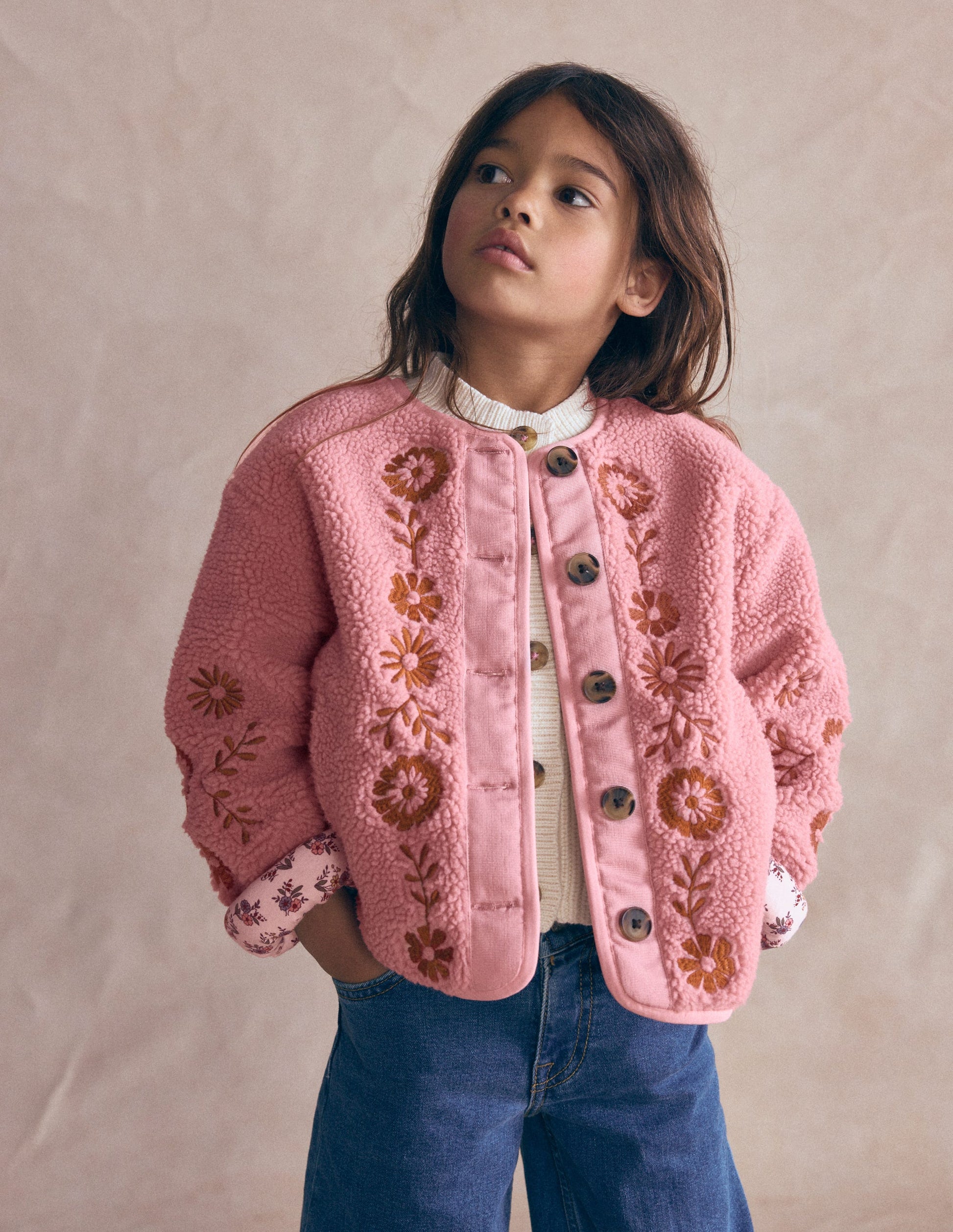 Hübsche Teddyfell-Jacke-Zephyr Stickerei-4