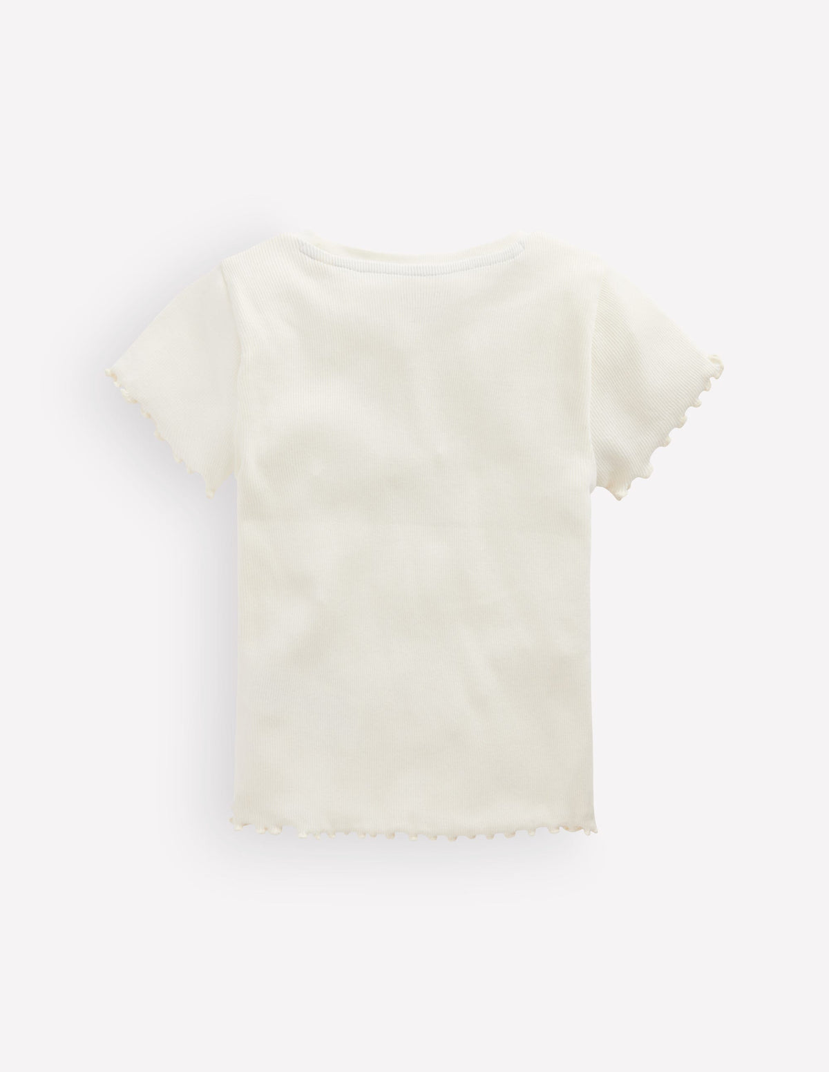 Geripptes T-Shirt-Sanftes Naturweiß - Image 2