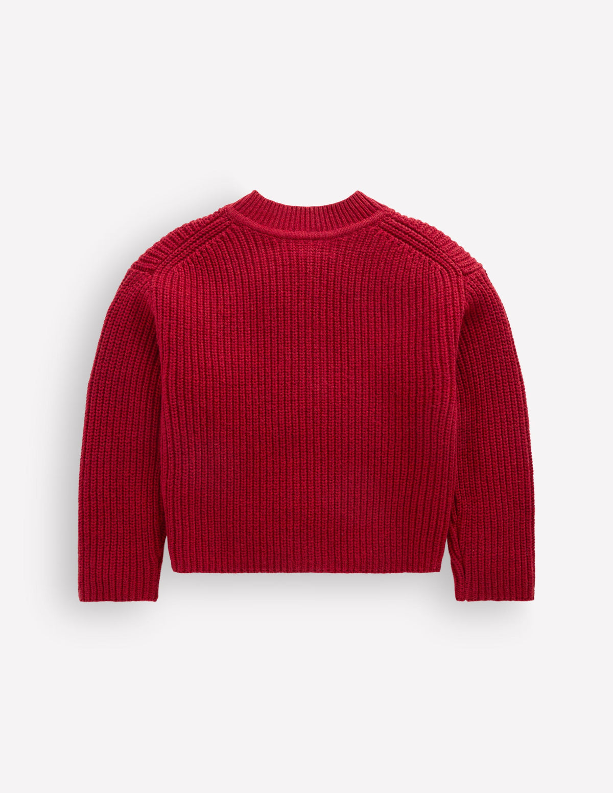 Chunky Everyday Cardigan-Red Marl - Image 2