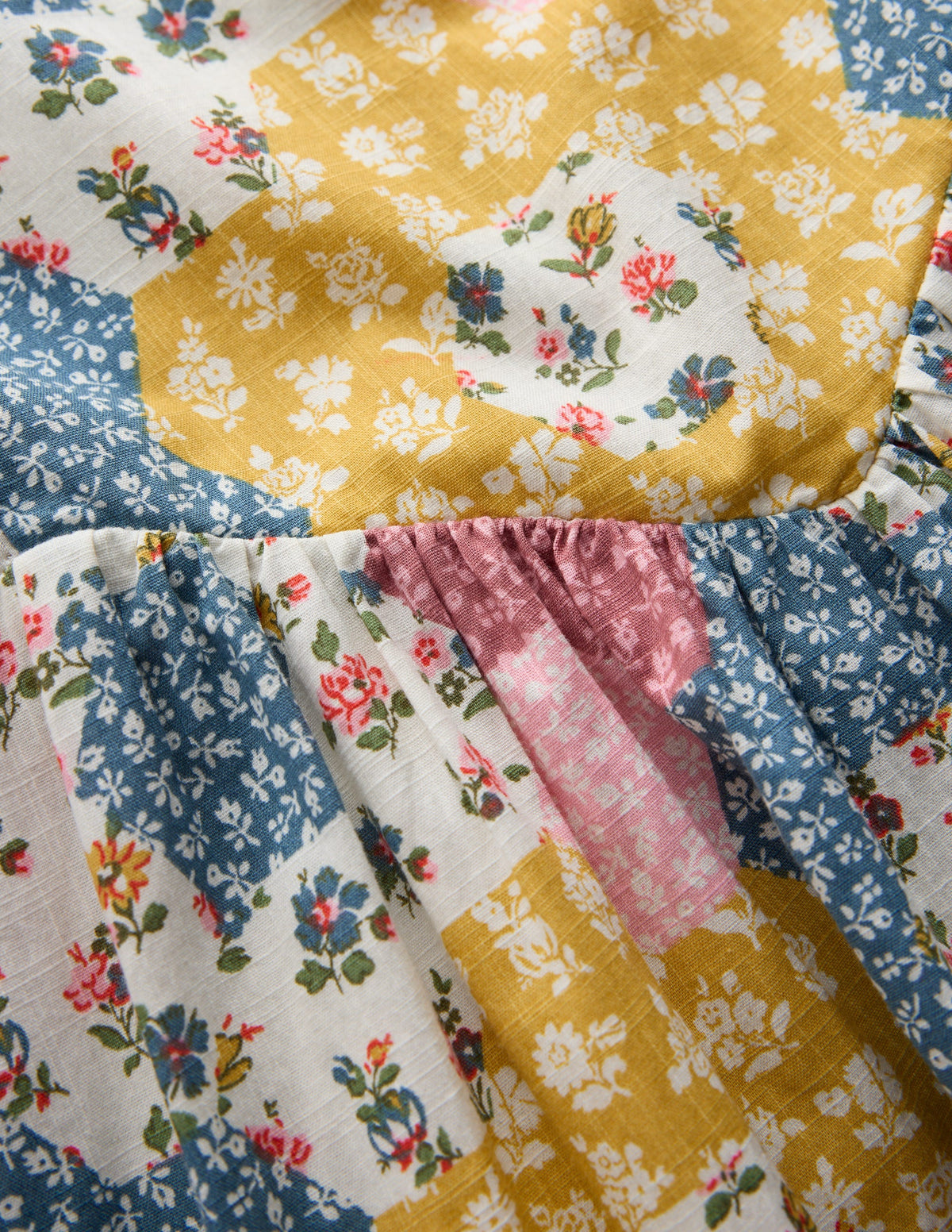 Celia Wing Sleeve Dress-Floral Patchwork - Image 3