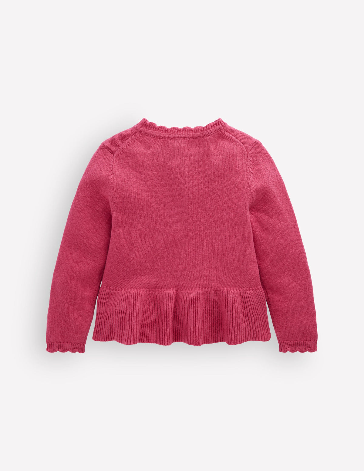 Hübsche Strickjacke mit Schößchen-Winter Puderrosa-2
