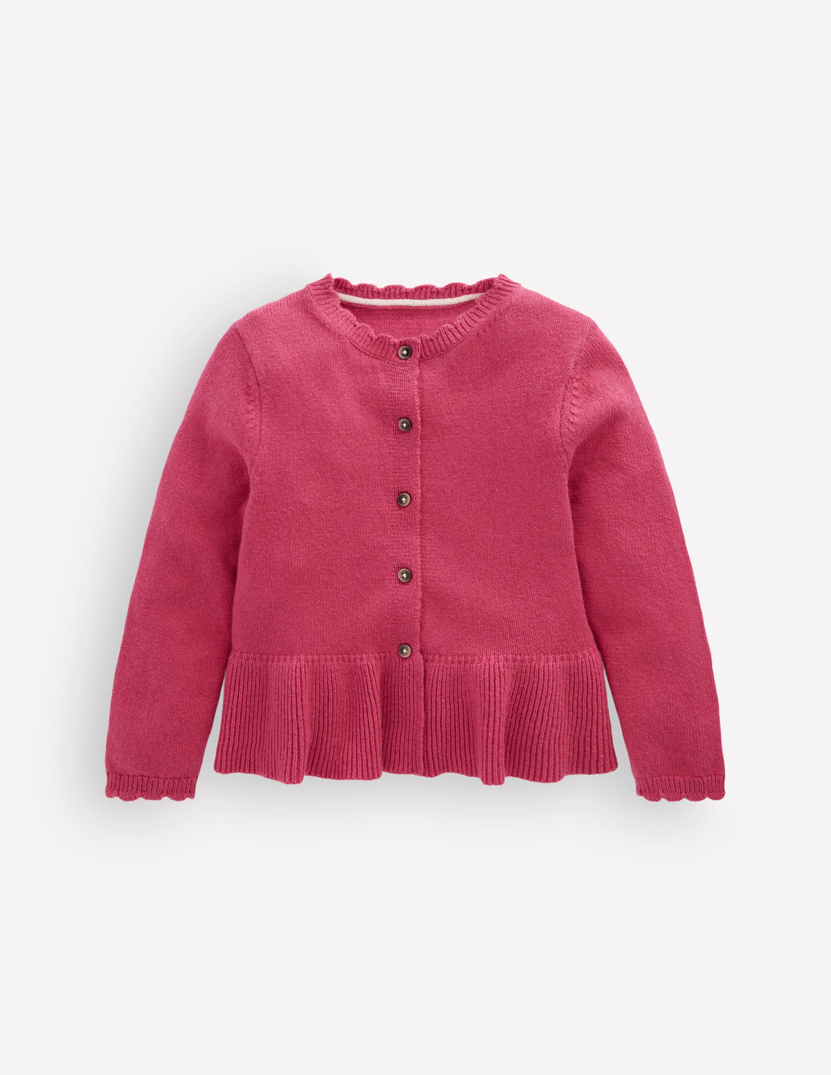 Hübsche Strickjacke mit Schößchen-Winter Puderrosa-1