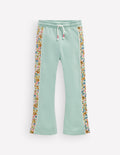 Bas de jogging évasé-Motif floral bleu Cornouailles