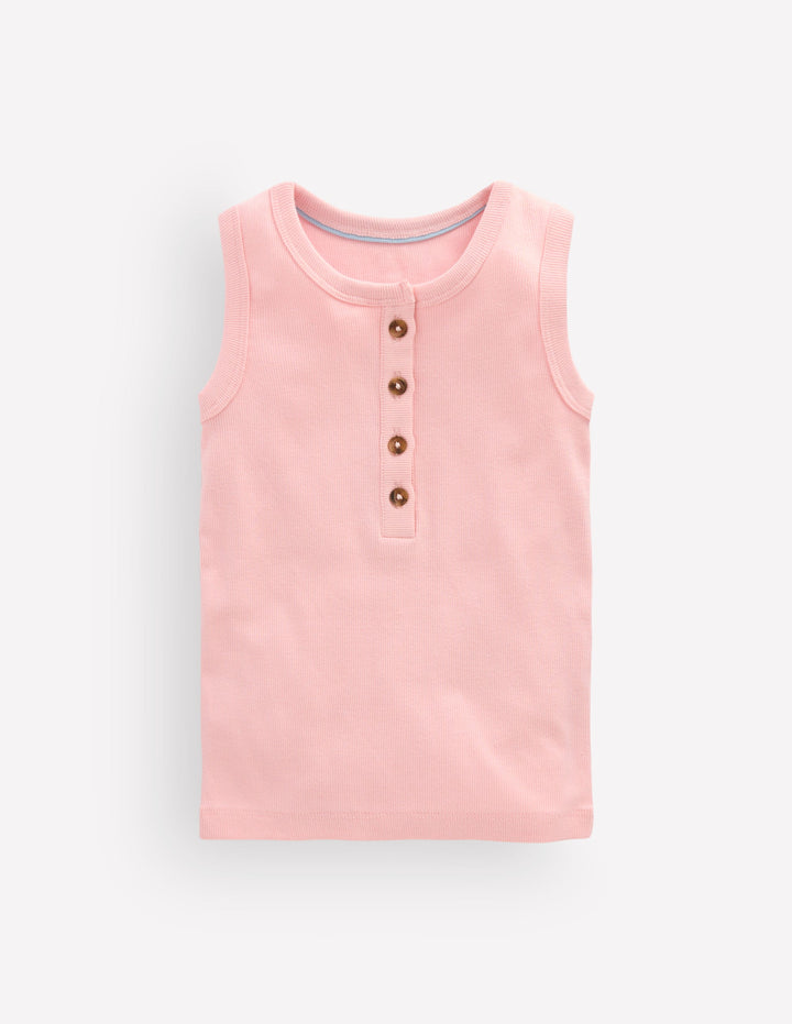 Geripptes Henley-Top-Kreiderosa