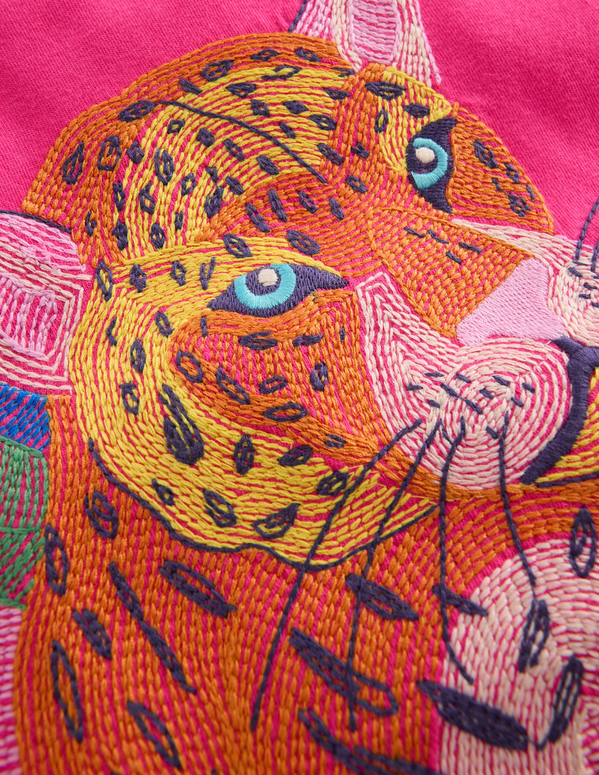 Oberteil mit Puffärmeln und Superstich-Himbeerrosa Leopardenmuster-3