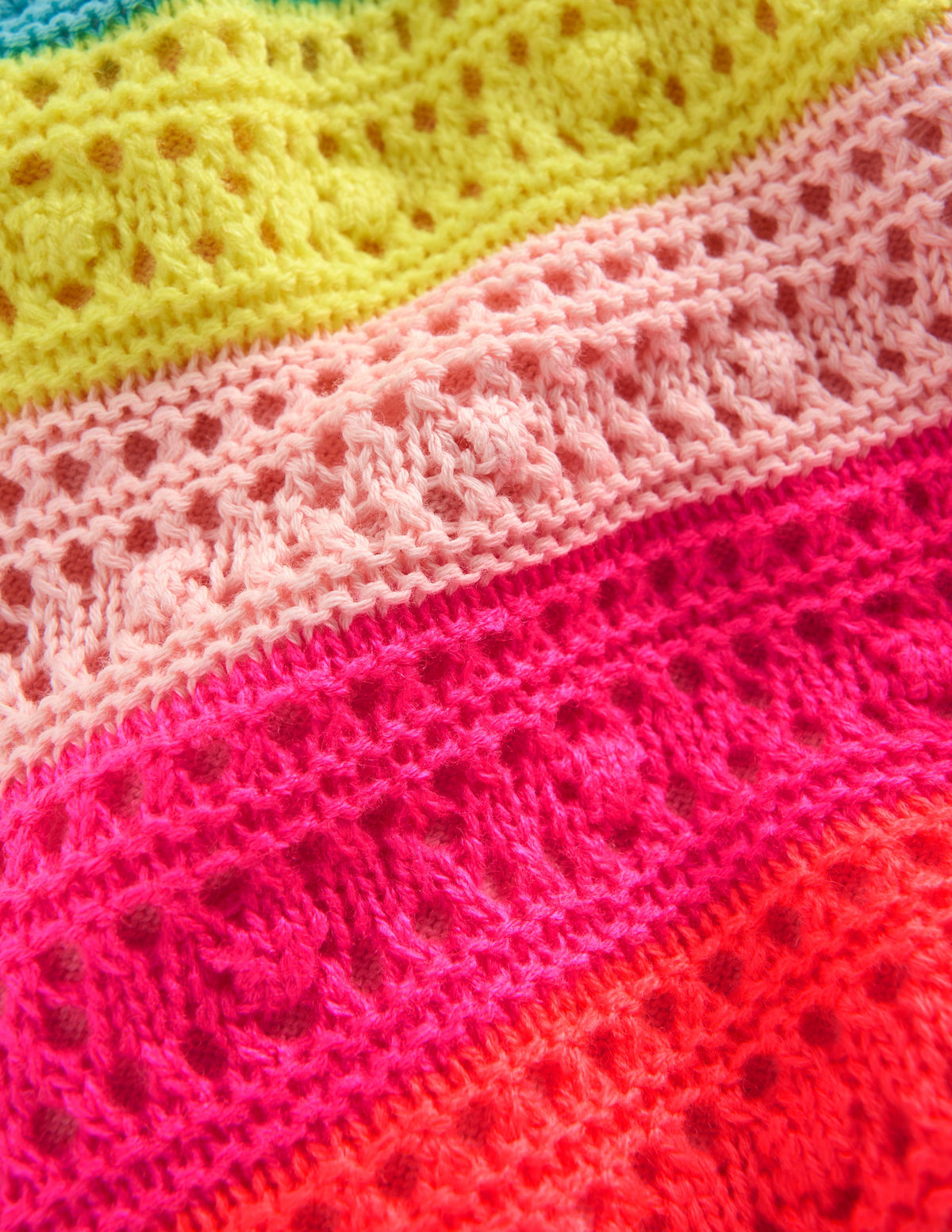 Strick-Shorts-Neon Bunt Streifen - Image 3