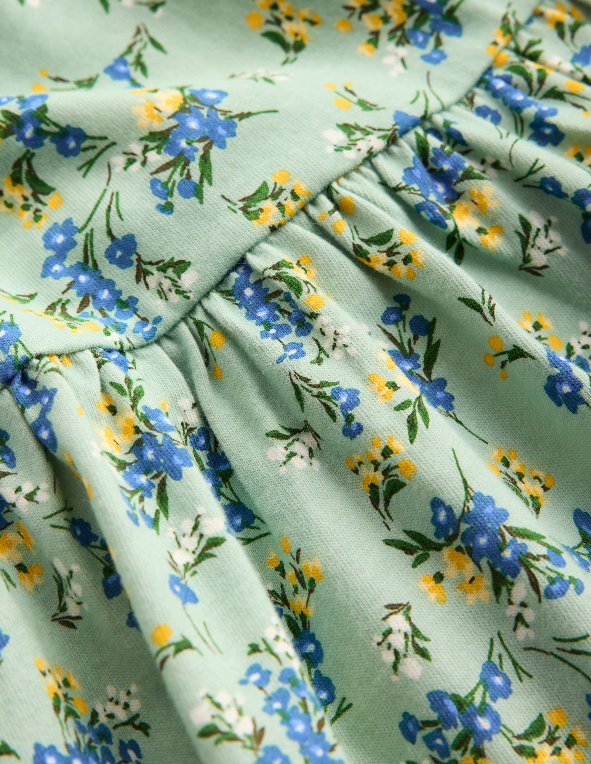 Robe de ballerine en jersey-Vert Floral-3