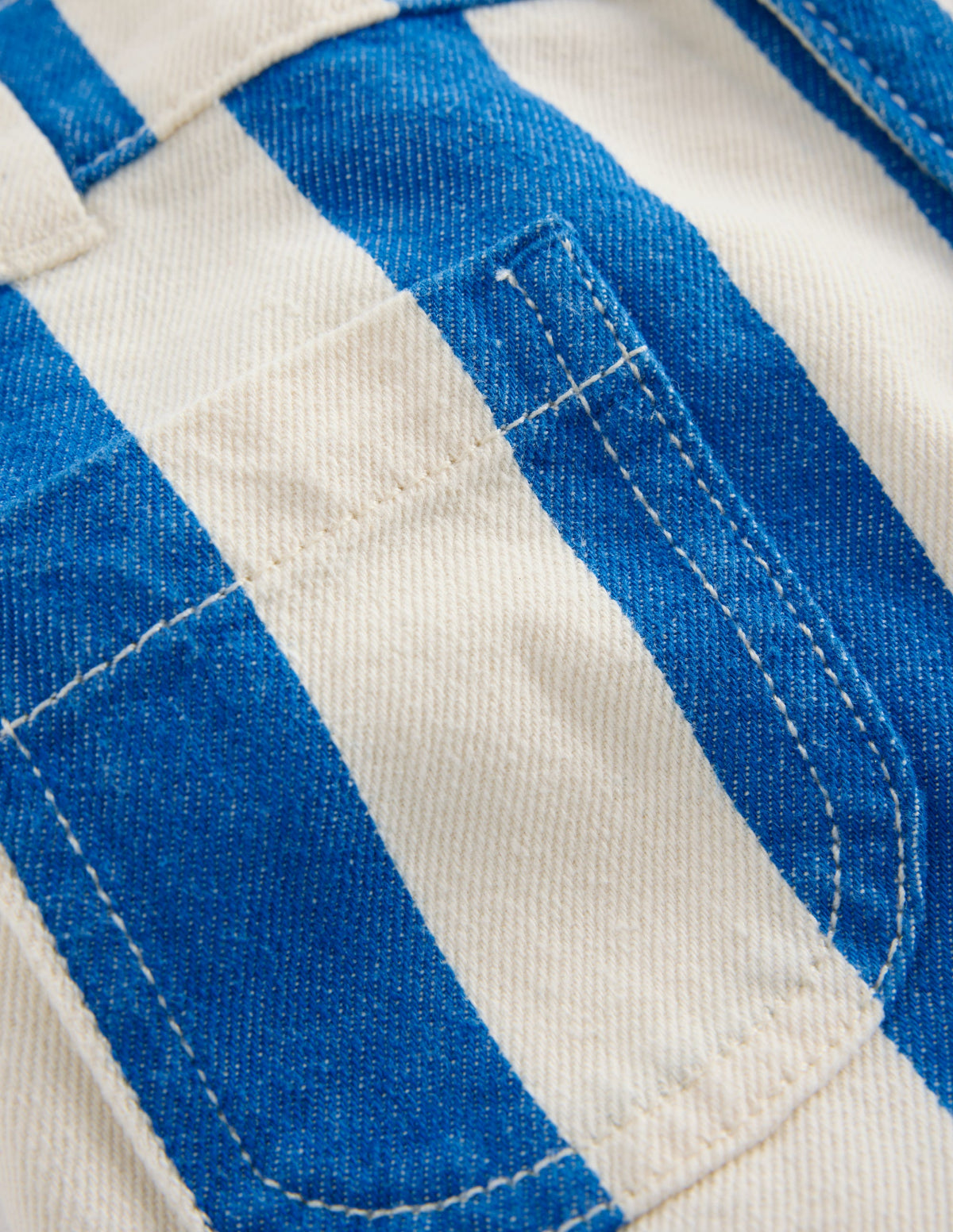 Shorts mit aufgesetzten Taschen-Eisvogelblau/Naturweiß - Image 5
