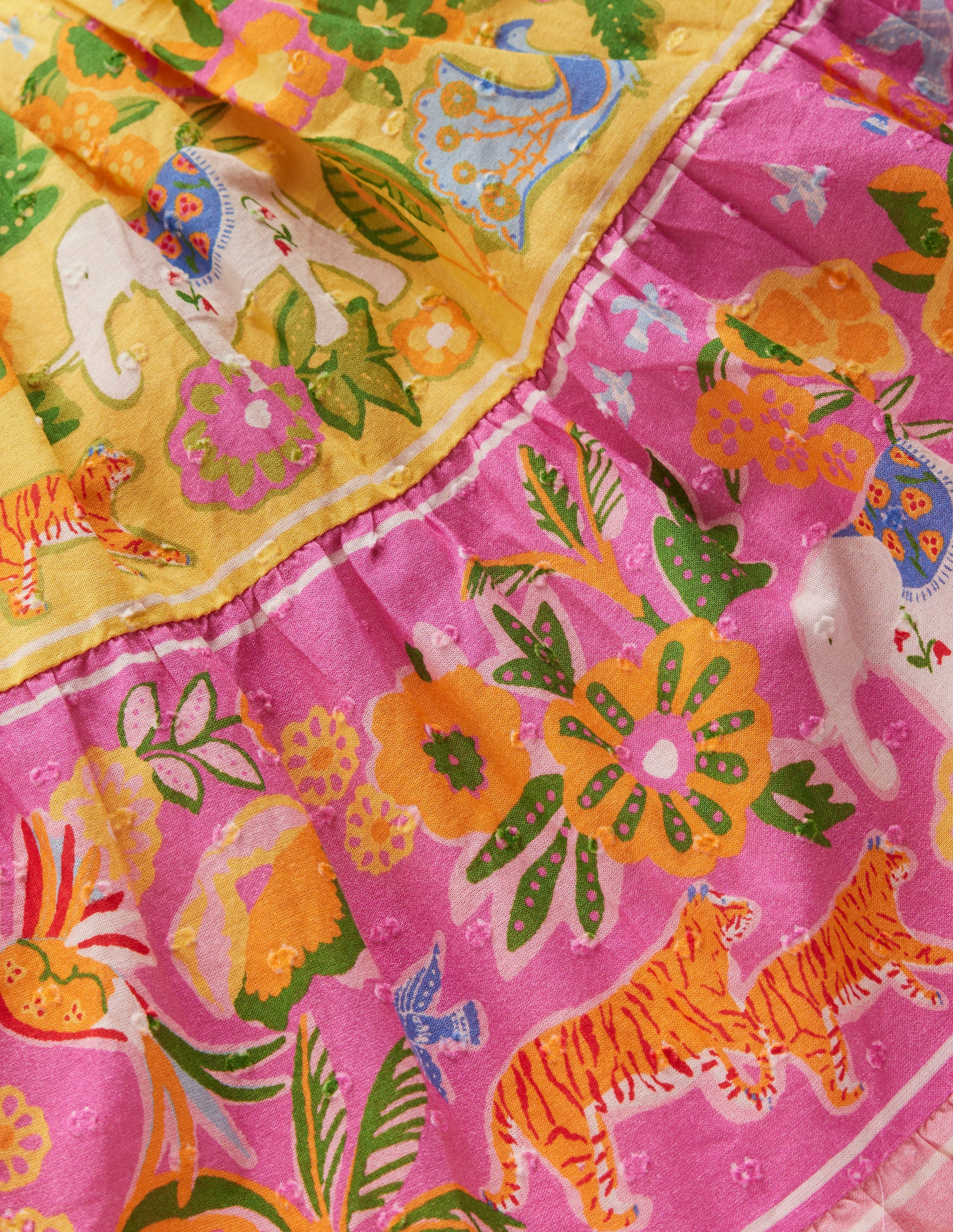 Jupe midi volantée-Motif Tropical Animals multi - Image 3