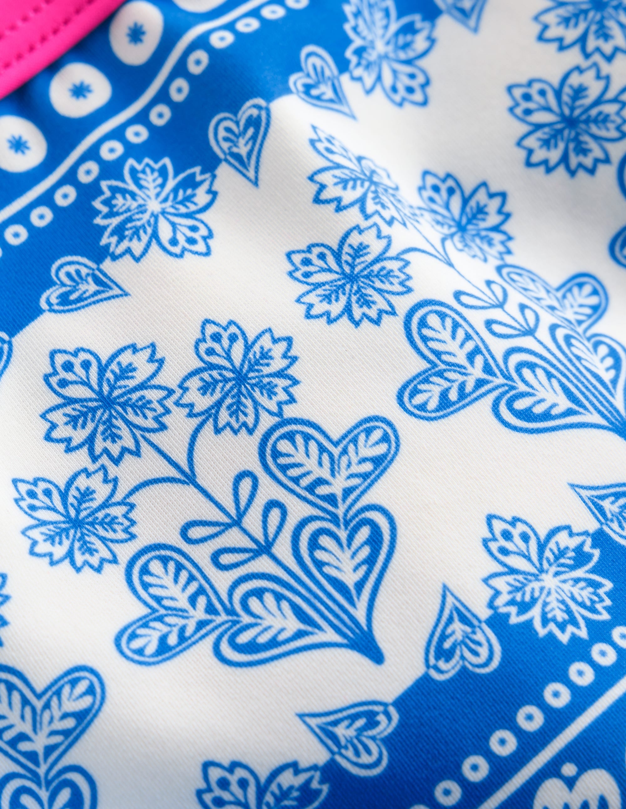 Gemusterte Bikinihose-Azurblau Holzblock - Image 3