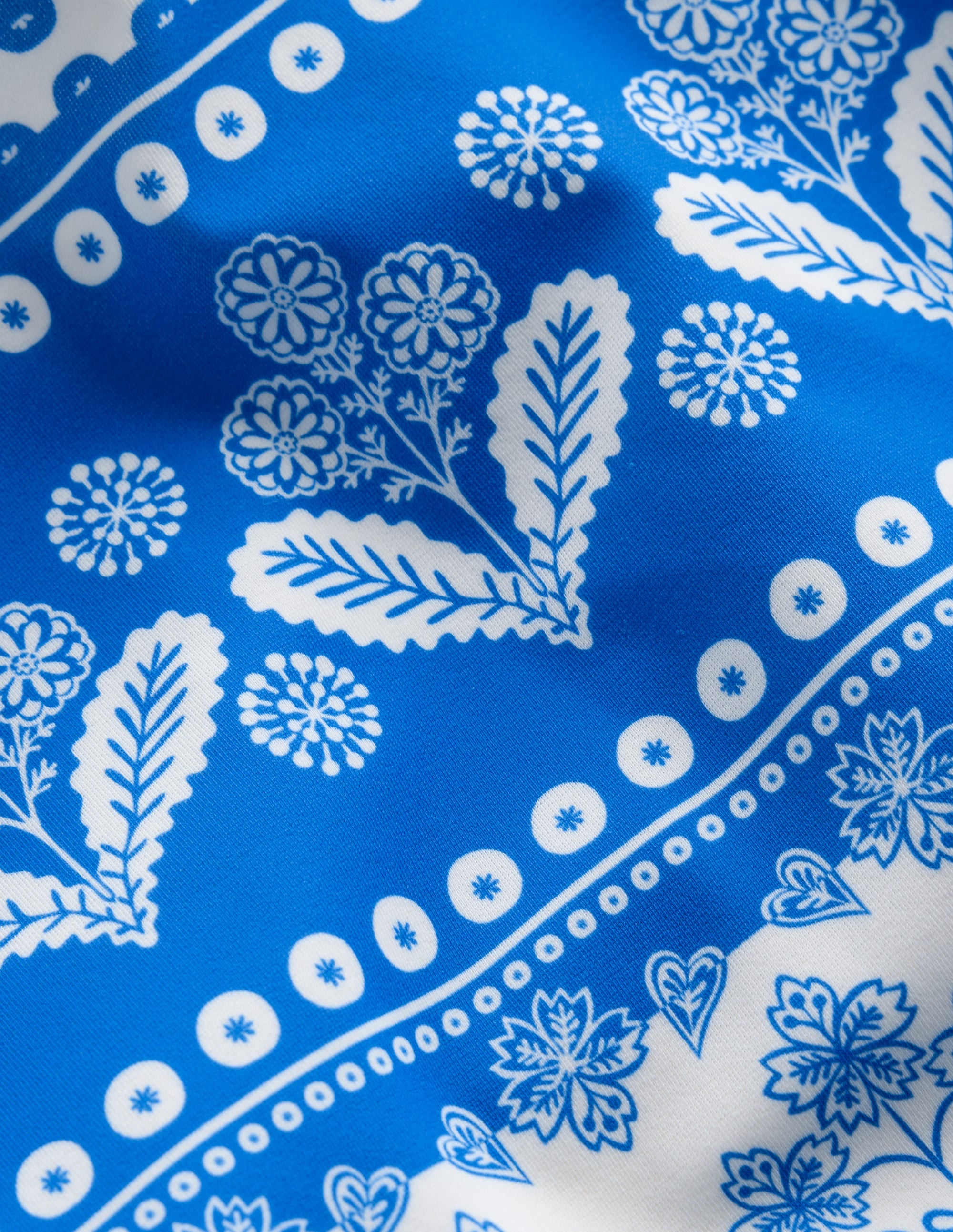 Gemustertes Badeshirt mit Sonnenschutz-Azurblau Holzblock - Image 3