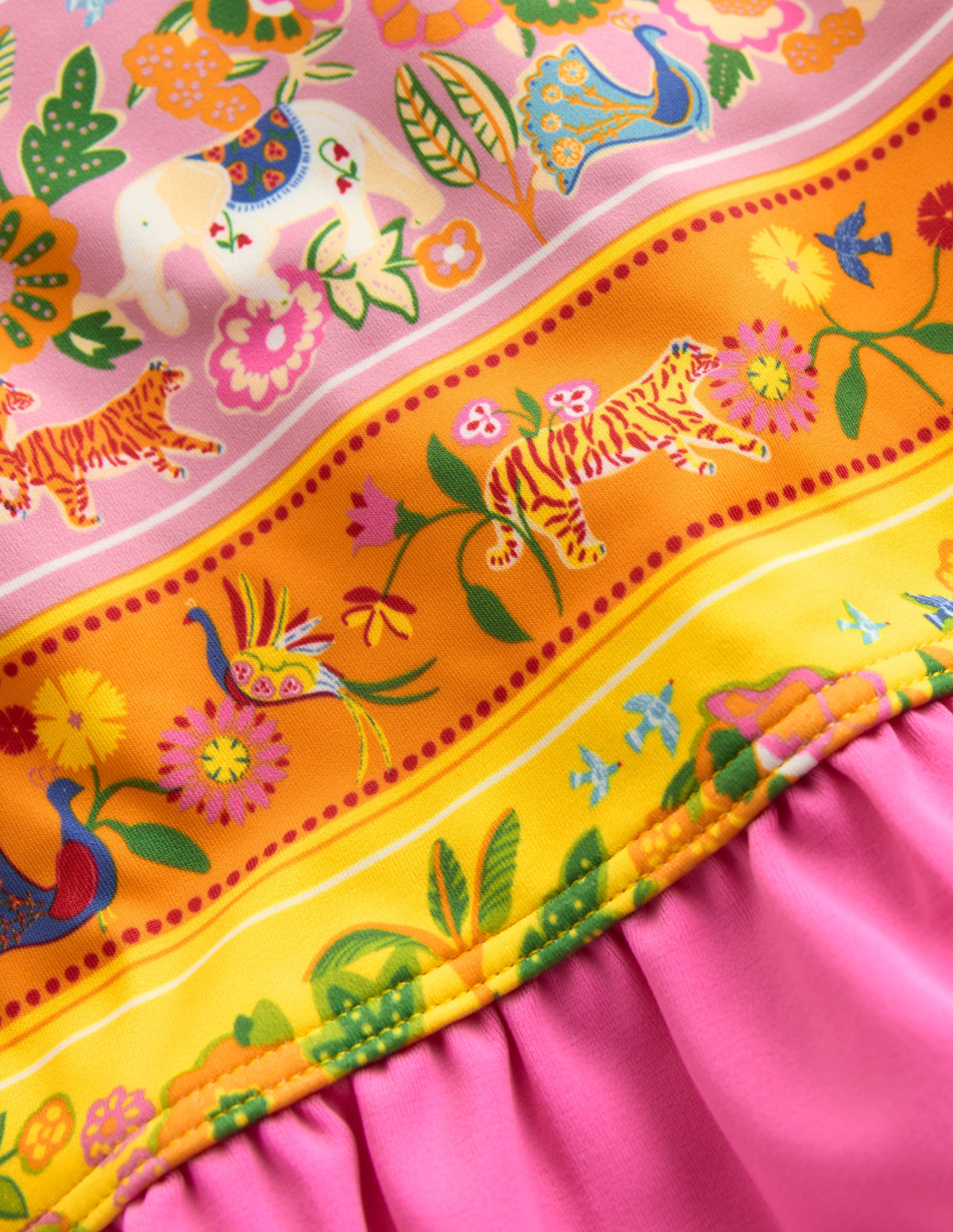 Ensemble volanté à manches longues-Motif Tropical Animals multi-3