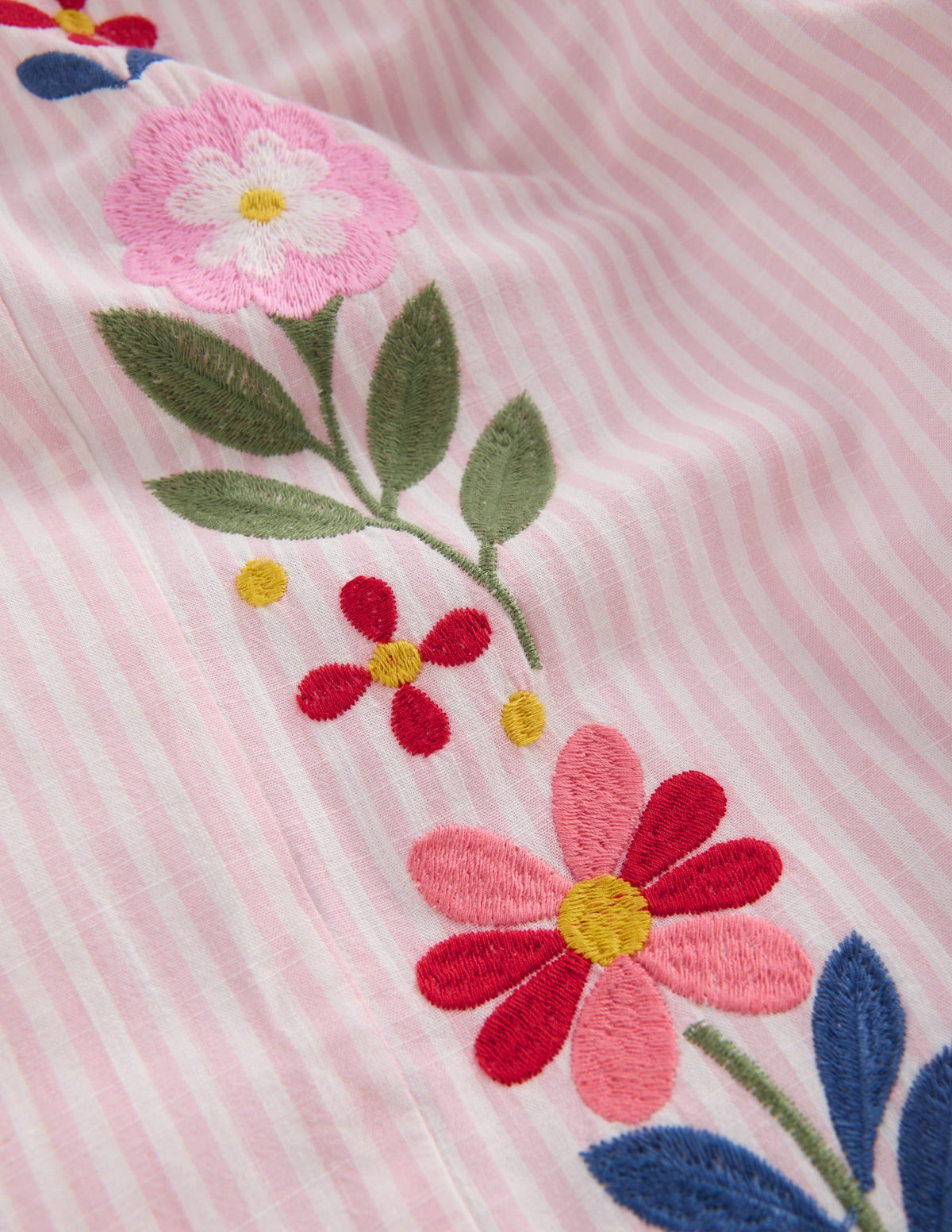 Scallop Hem Trousers-Chalk Pink/ Ivory Floral - Image 3