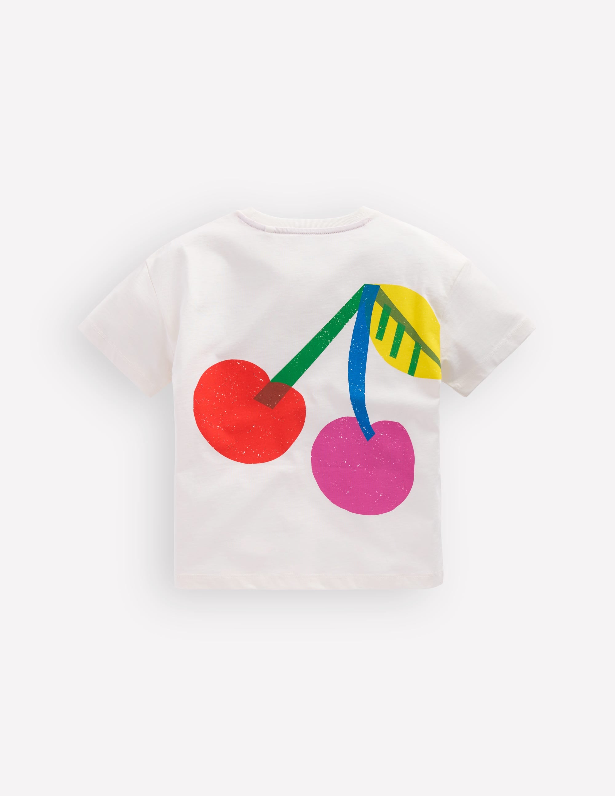 T-Shirt mit Druck-Sanftes Naturweiß Kirschen - Image 2
