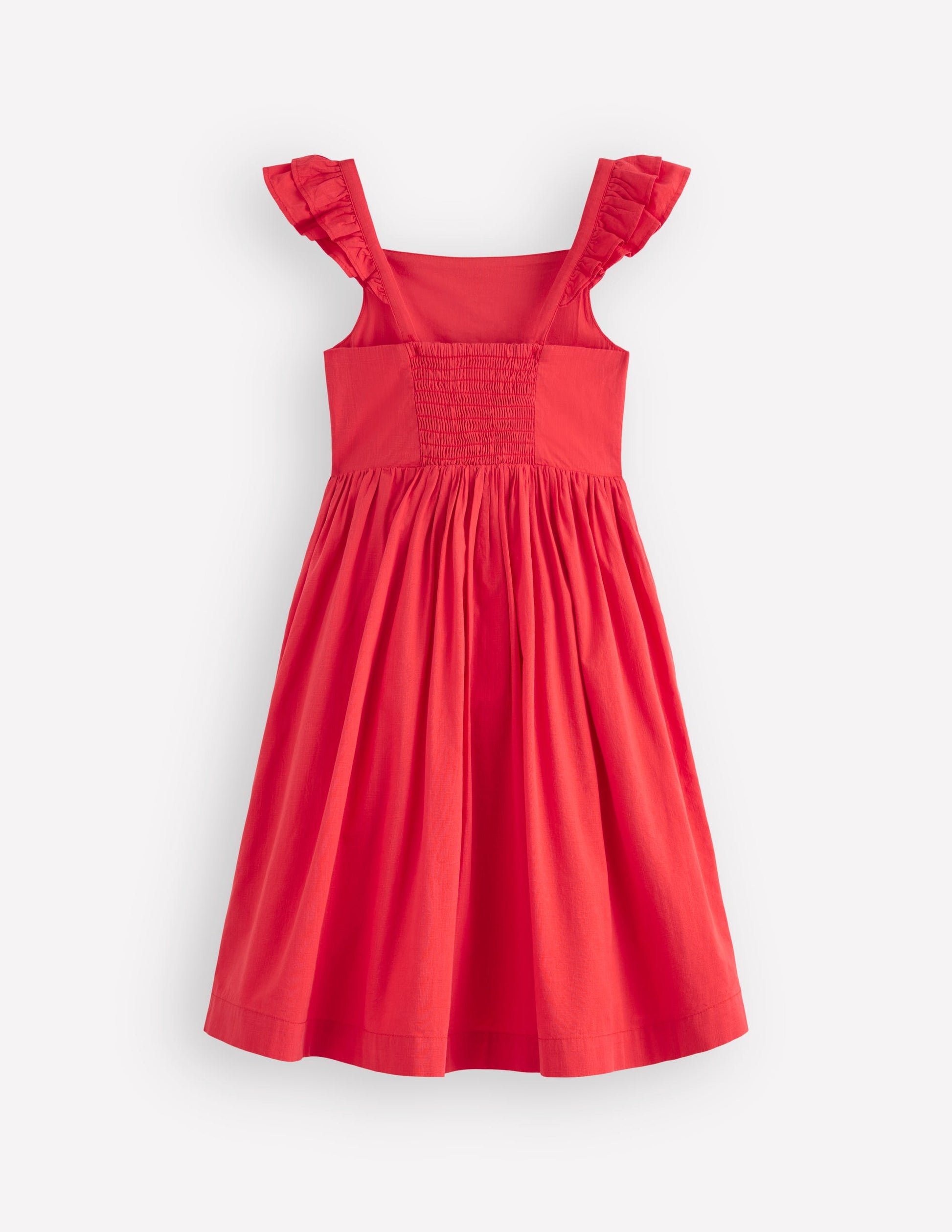 Robe dʼété Annalisa tournoyante-Broderie rouge épicé-2