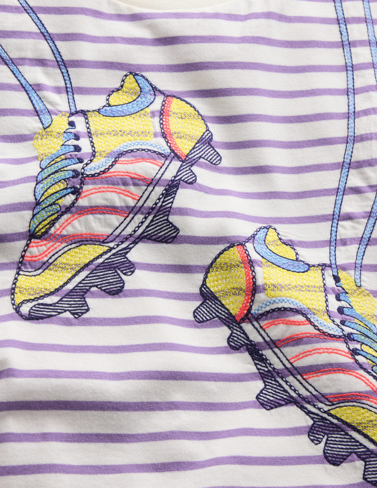 Easy T-Shirt mit Applikation-Asternlila/Naturweiß Schuhe - Image 3