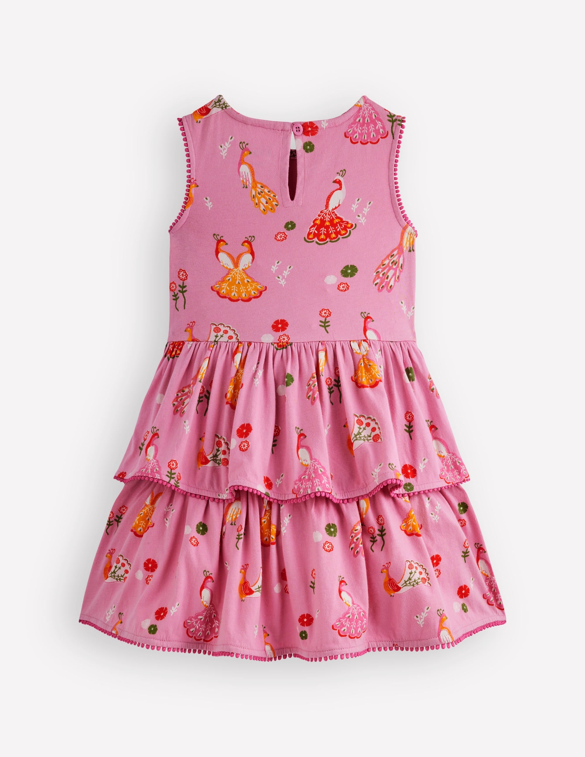 Gestuftes Jersey-Sommerkleid-Pfau - Image 2