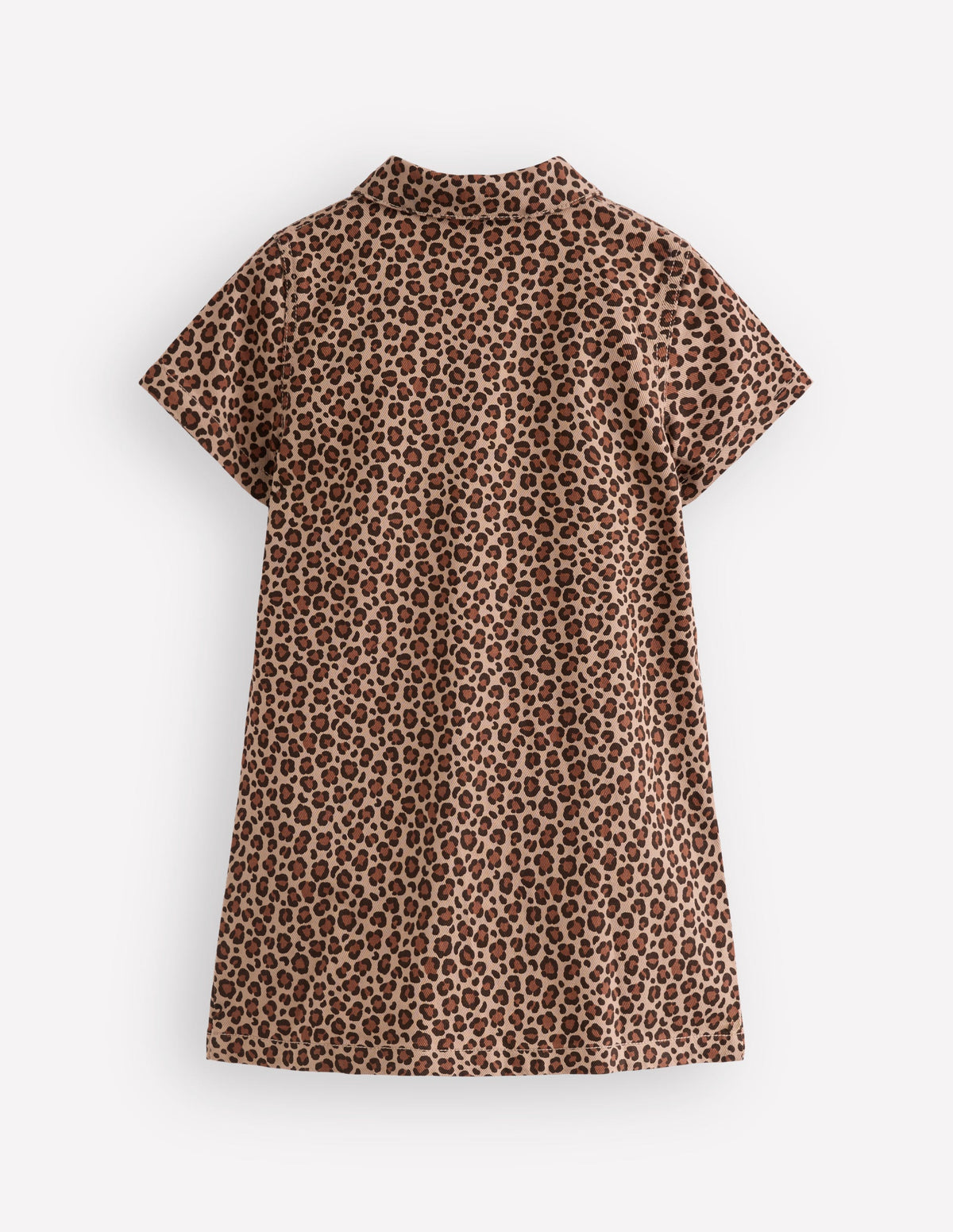 Denim-Hemdblusenkleid-Mohair, Leopardenmuster-2