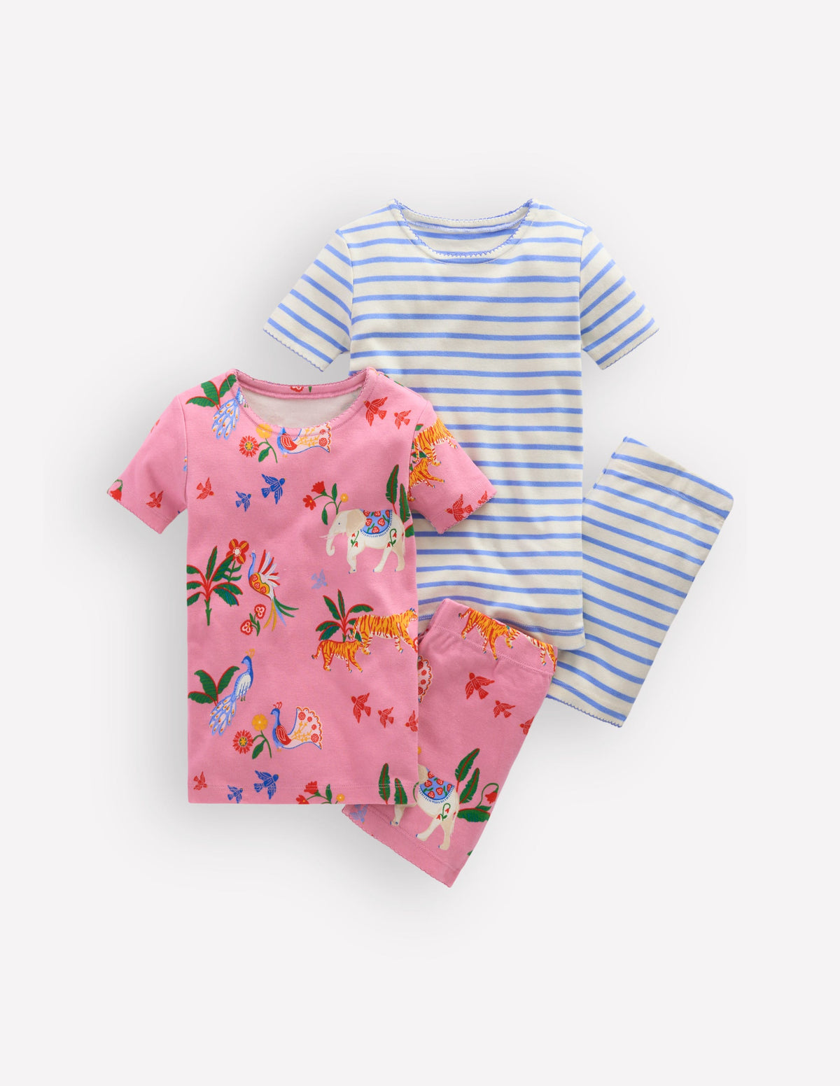 2 pyjamas courts-Licorne rose - Image 1