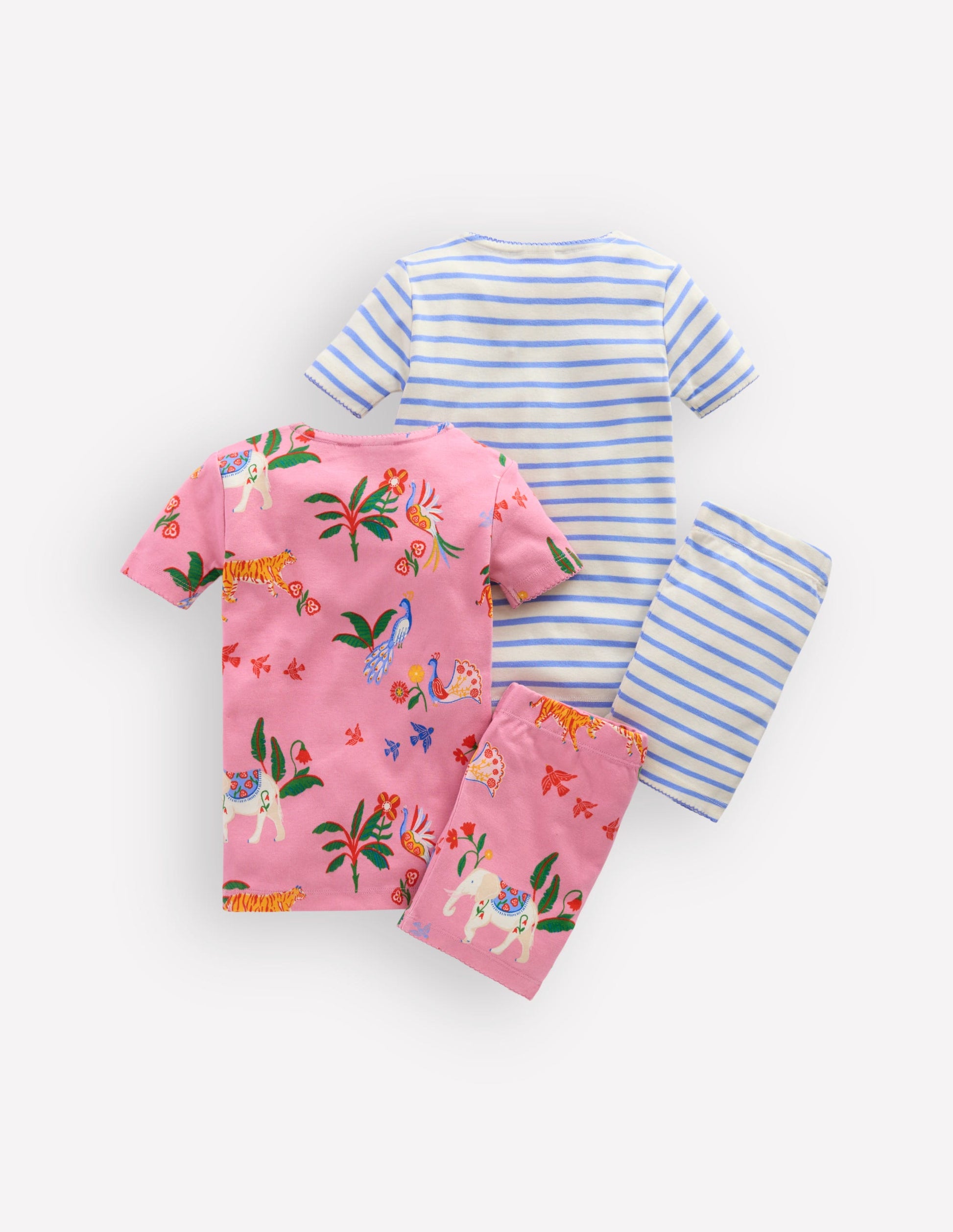 2 pyjamas courts-Licorne rose-2