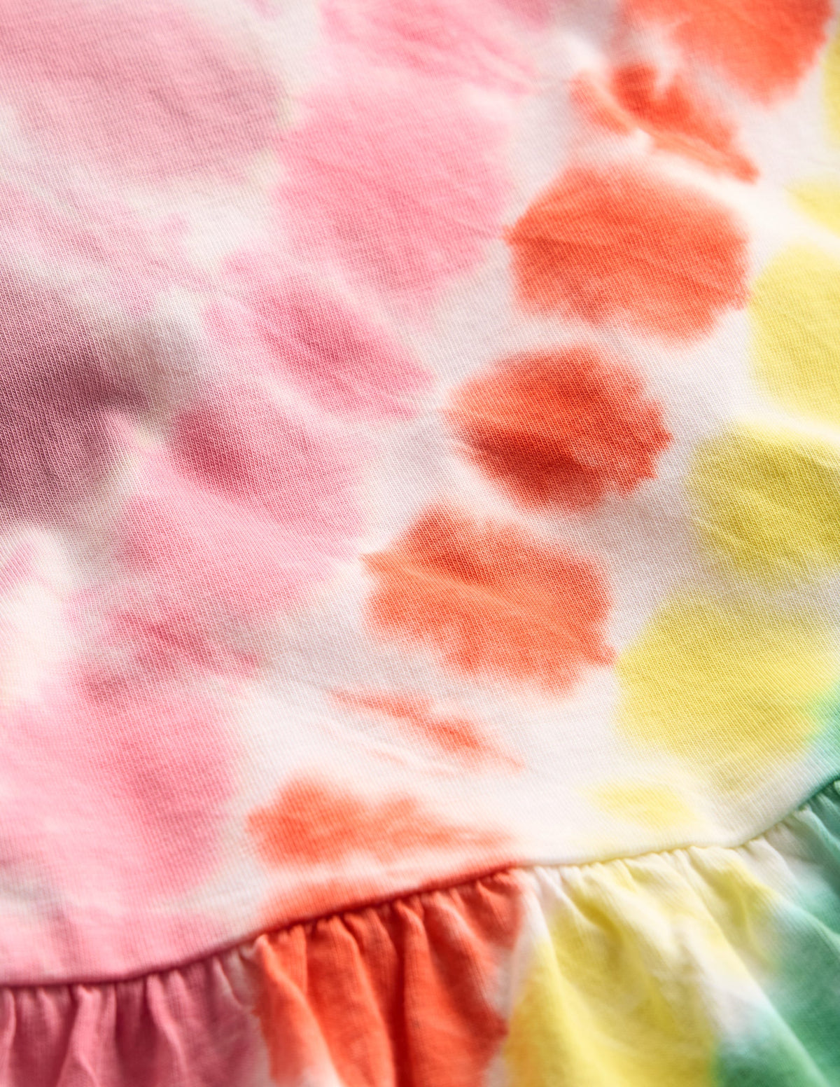 T-Shirt-Kleid aus Jersey-Rosa, Batikmuster - Image 5