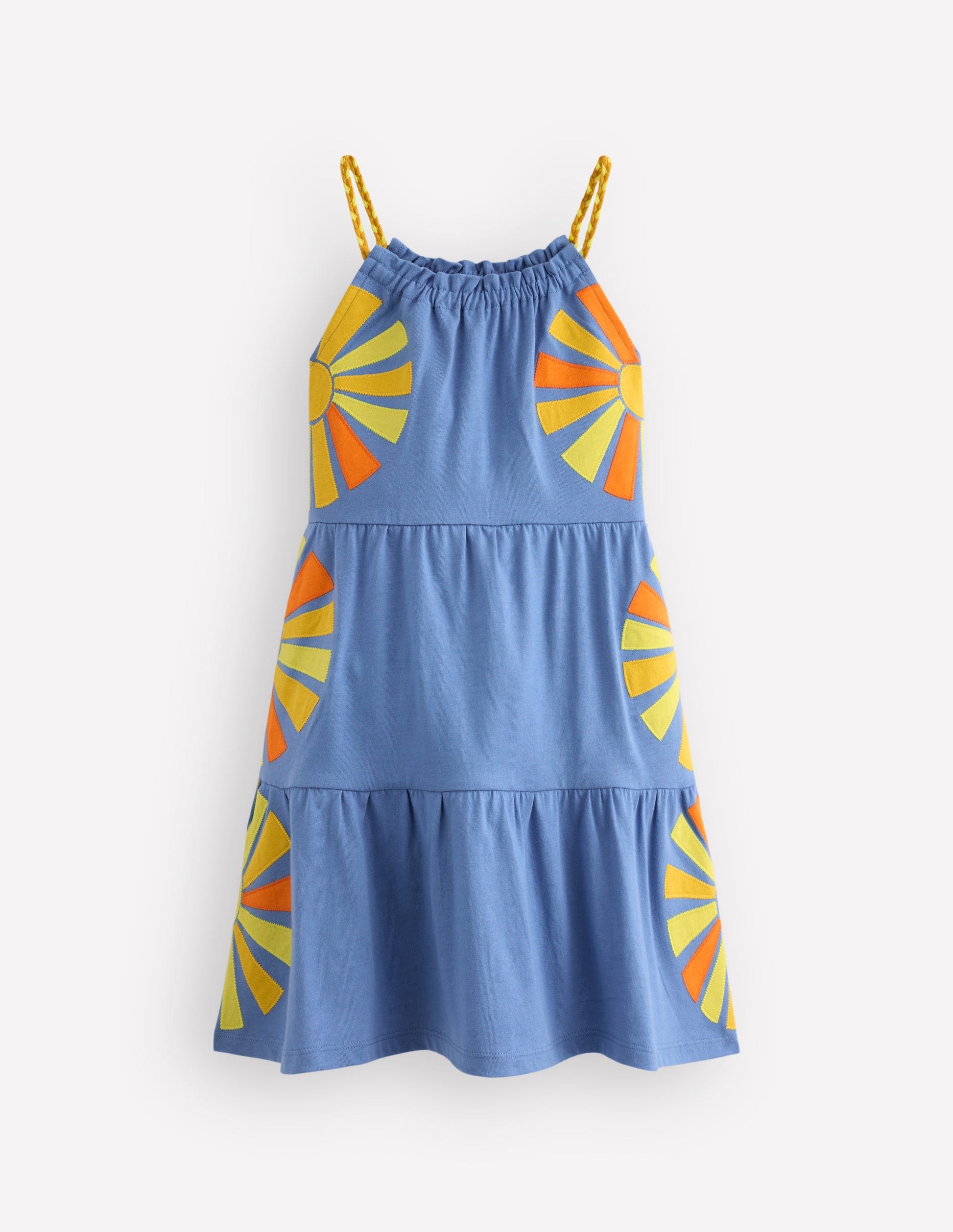 Enola Jerseykleid mit Applikation-Salzblau Sonnenstrahlen-1
