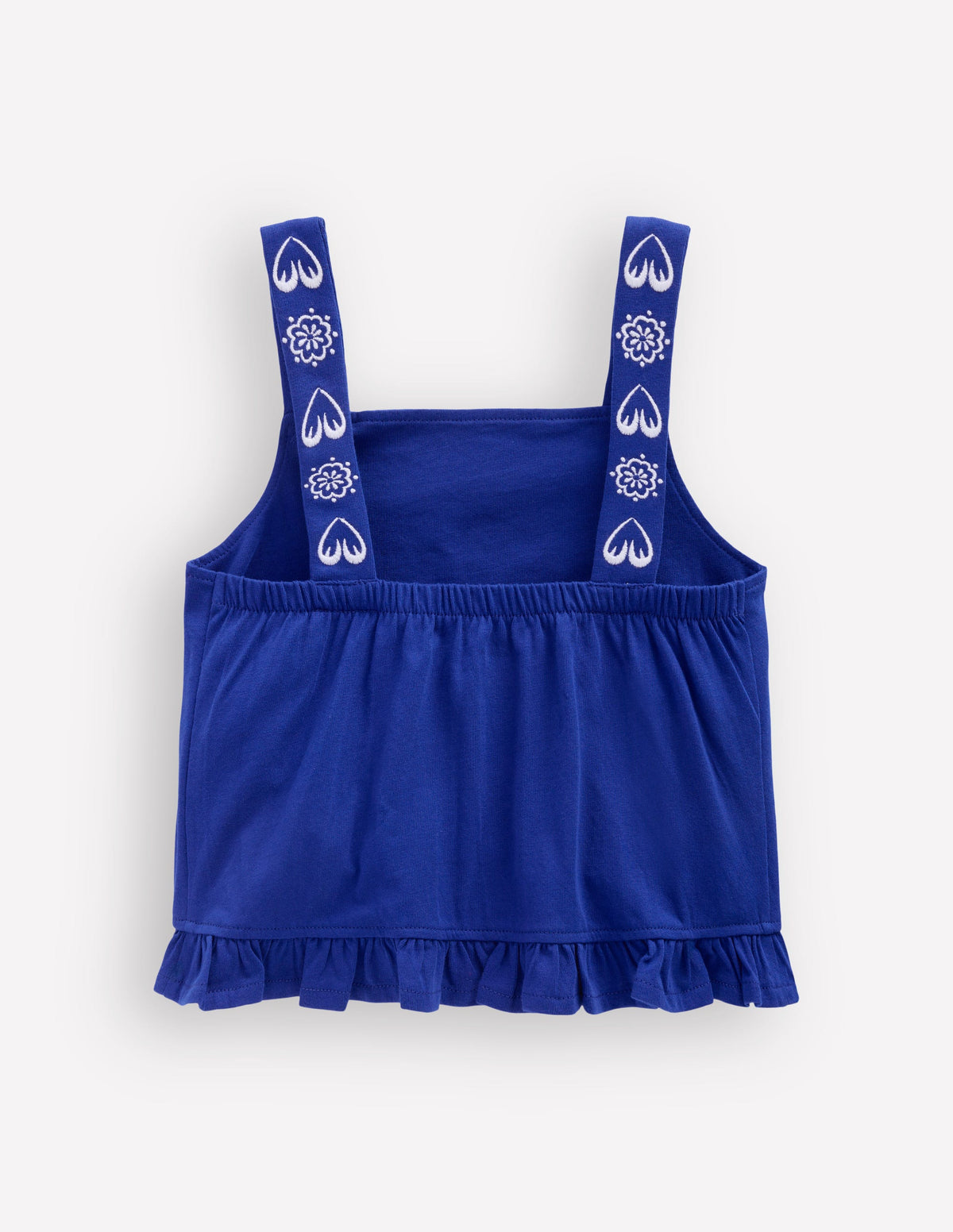 Top à volants brodé-Broderie bleu vif - Image 4