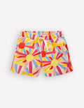 Short en éponge à poches plaquées-Motif Sunburst ivoire doux