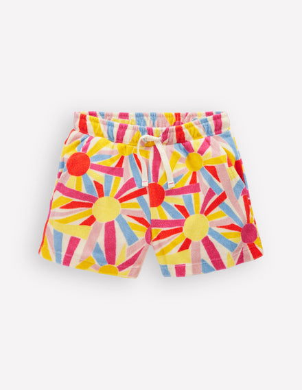 Frottee-Shorts mit aufgesetzten Taschen-Sanftes Naturweiß Sonnen
